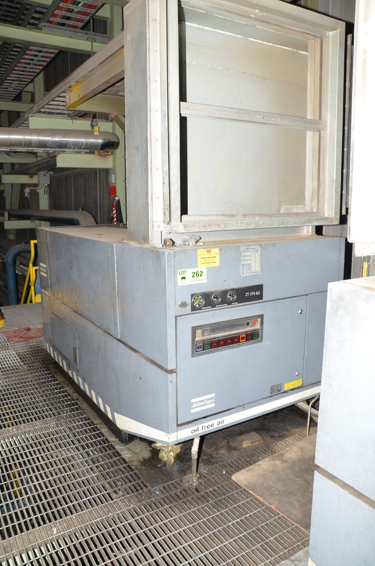 ATLAS COPCO ZT275-8,5 125HP ROTARY SCREW TYPE AIR COMPRESSOR, S/N: 6091430-032 [RIGGING FEES FOR LOT - Image 3 of 4