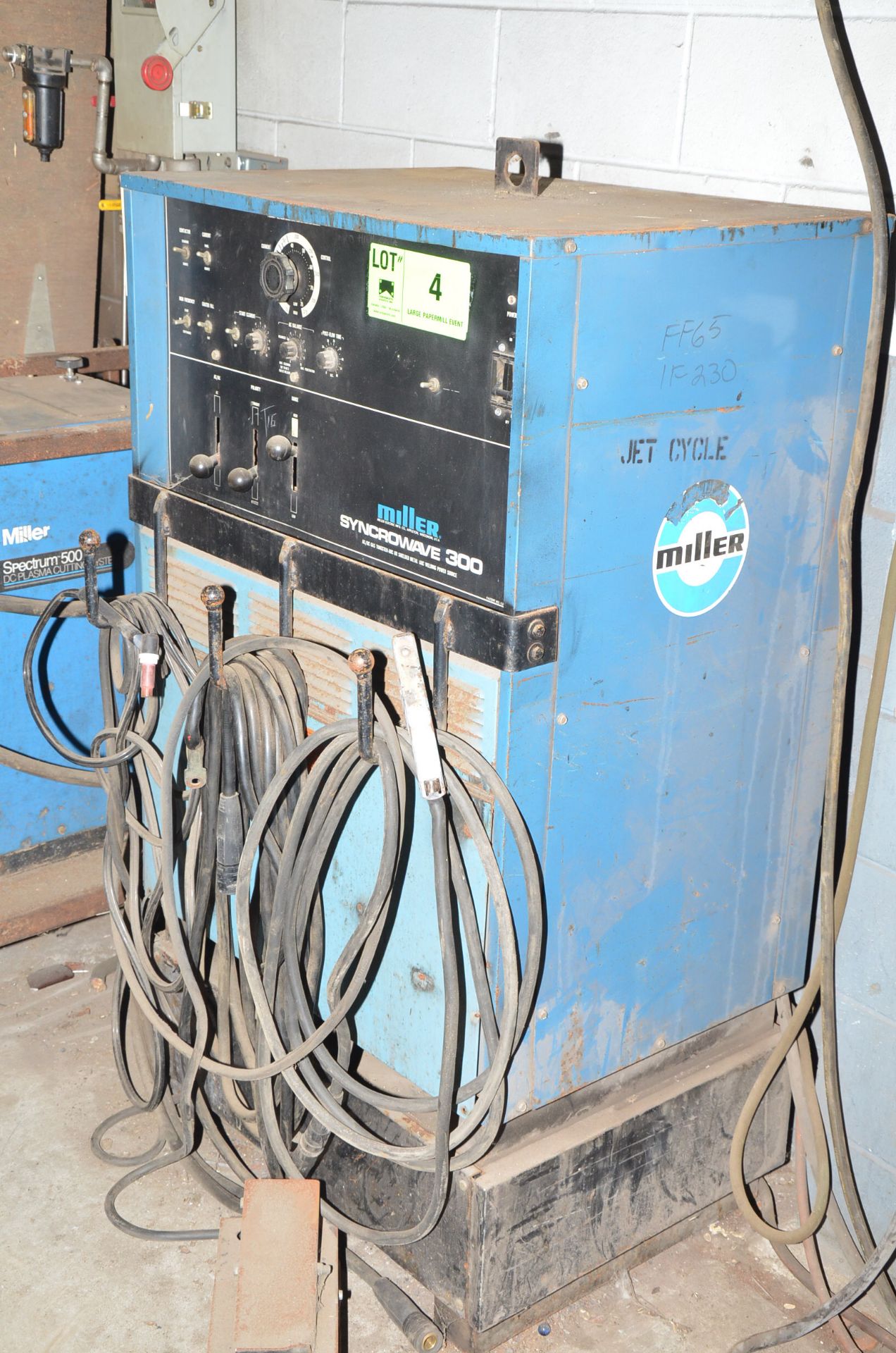 MILLER SYNCROWAVE 300 AC/DC TIG WELDER WITH CABLES AND GUN, S/N: N/A [RIGGING FEES FOR LOT #4 - $ - Image 2 of 2