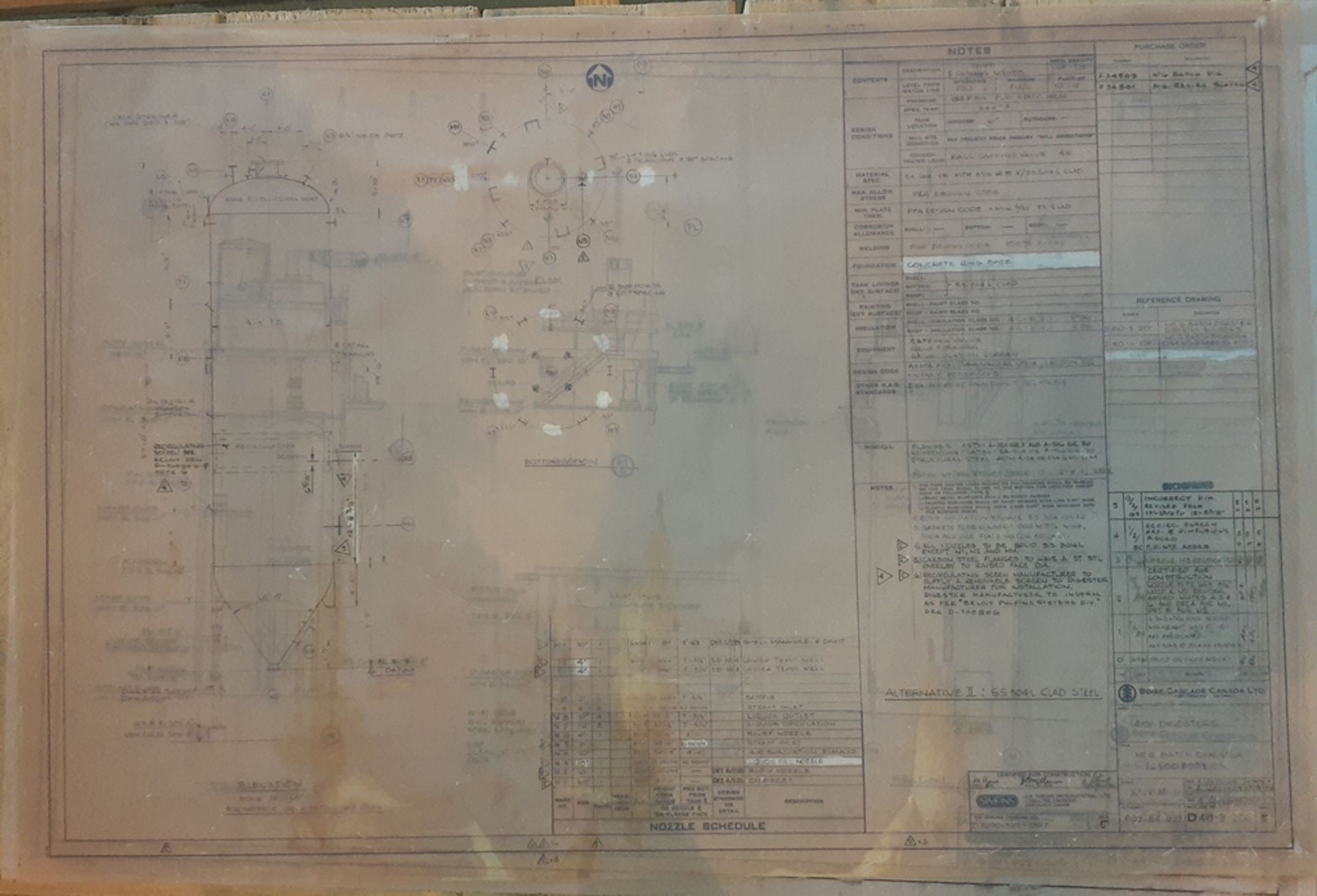 E.S. FOX 5.640.141 DIGESTER TANK WITH 150 PSIG @ 350 DEG F CAPACITY, 13'DIA X 57' HEIGHT APPROX. - Image 4 of 5