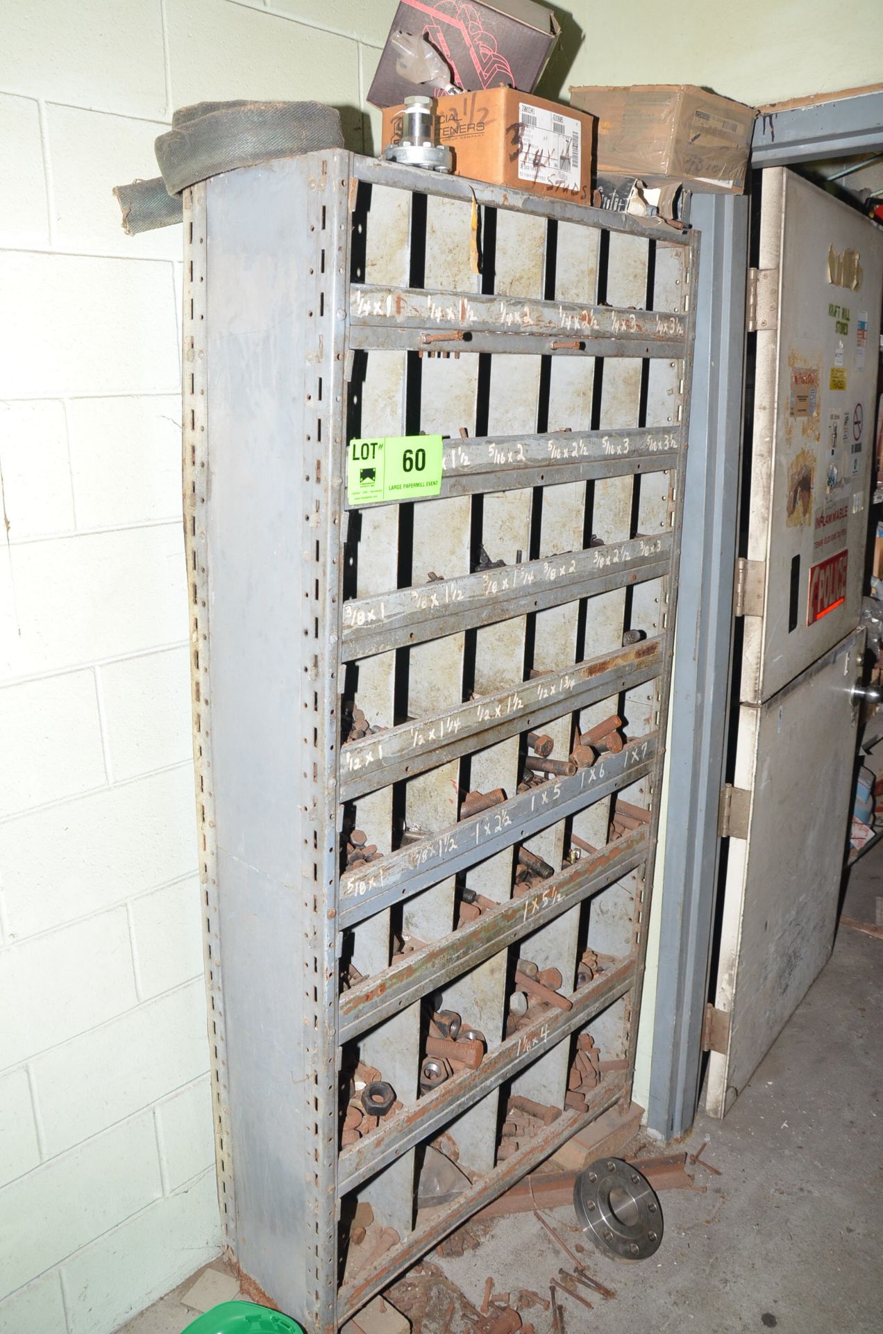 LOT/ (2) PIGEONHOLE CABINETS WITH FASTENING HARDWARE [RIGGING FEES FOR LOT #60 - $125 USD PLUS