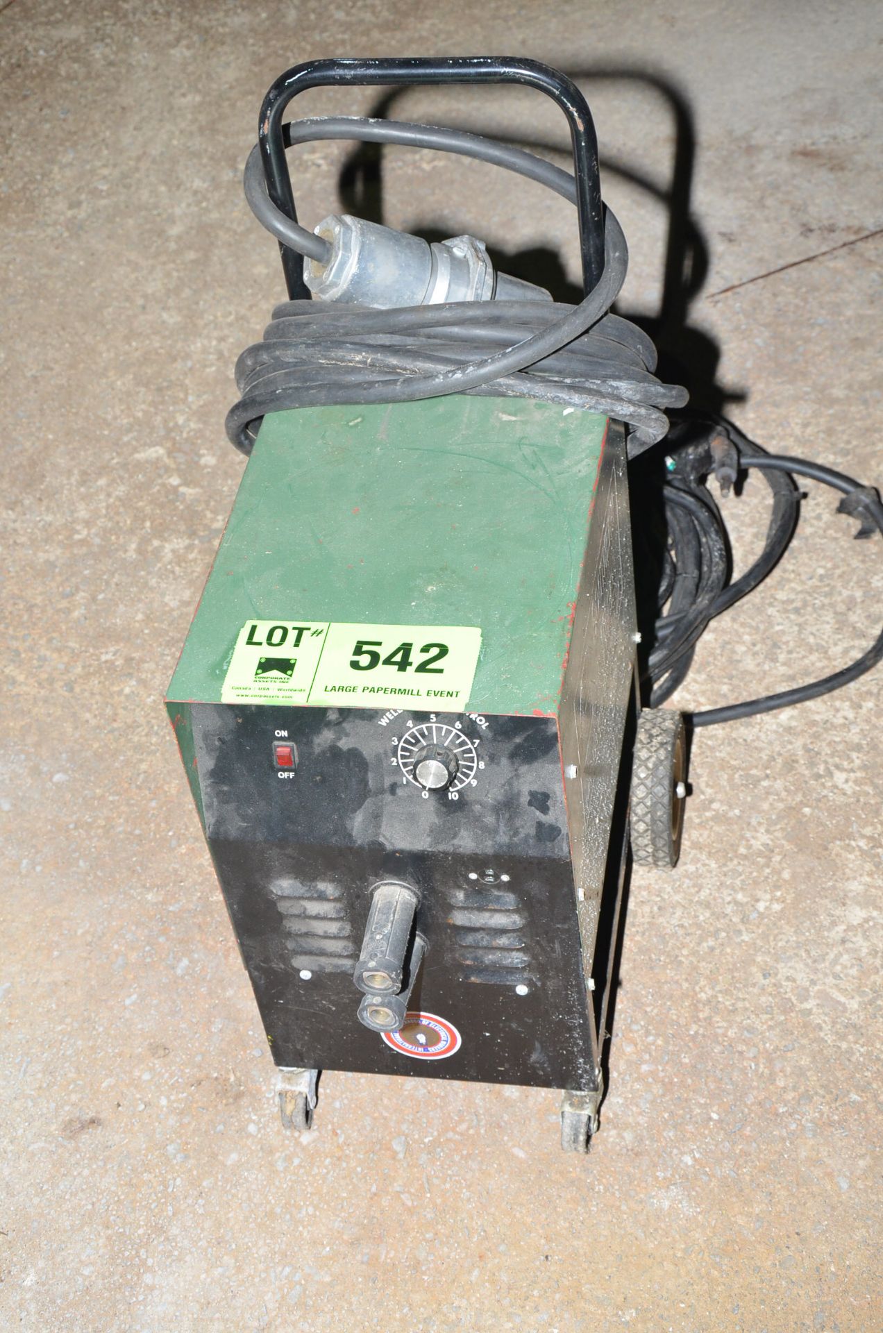 ABW PORTABLE SPOT WELDER WITH CABLES AND GUN, S/N ABW-1 [RIGGING FEES FOR LOT #542 - $85 USD PLUS