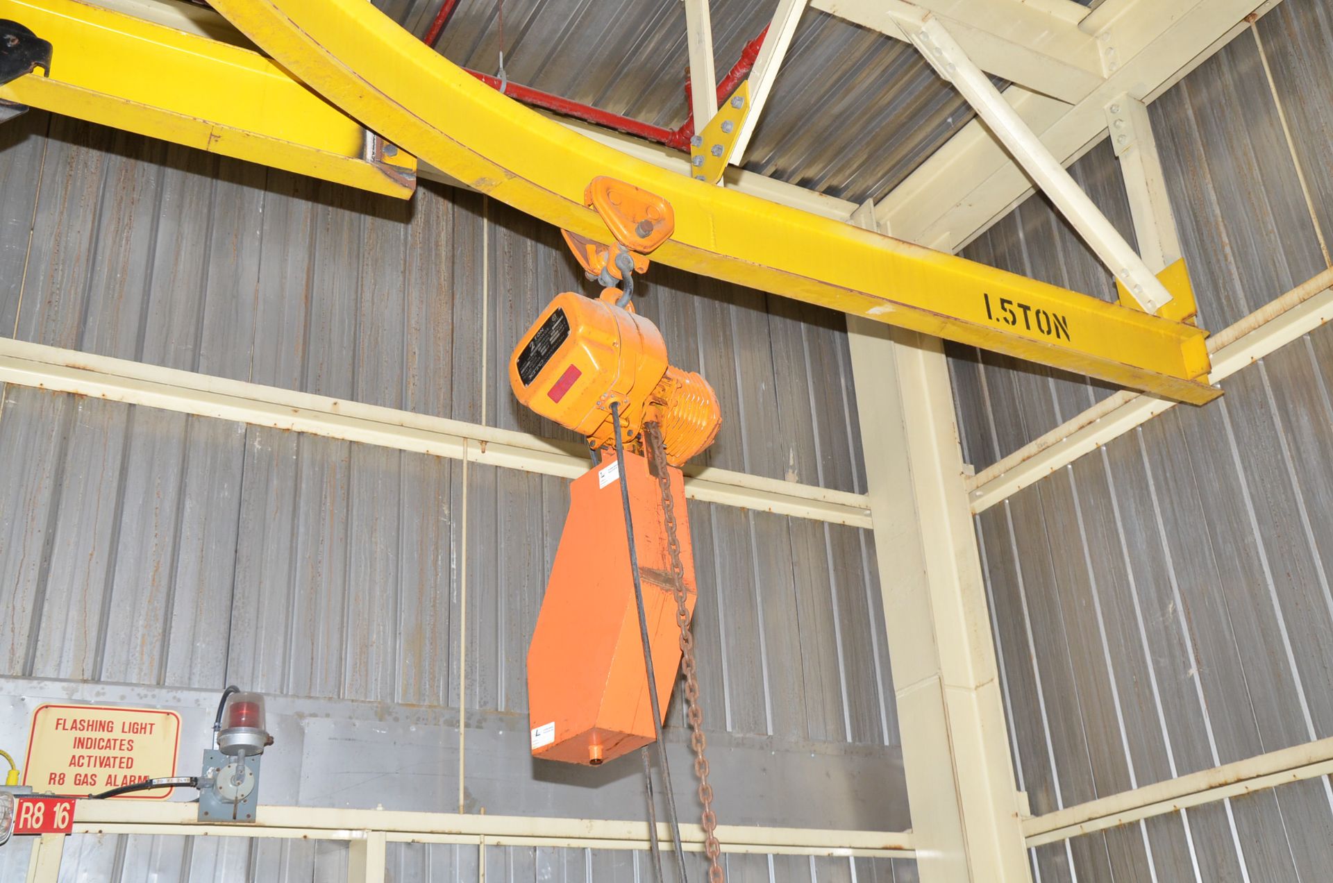 KITO 2 TON CAPACITY ELECTRIC CHAIN HOIST WITH I-BEAM, S/N N/A [RIGGING FEES FOR LOT #627 - $150 - Image 2 of 3