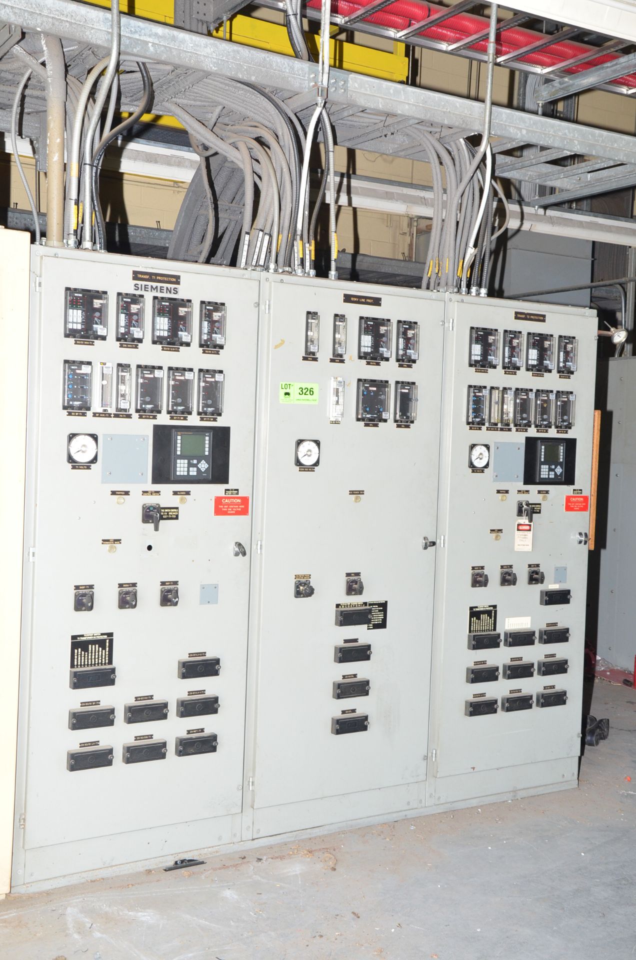 SIEMENS 3-BANK SWITCHGEAR UNIT, S/N: N/A [RIGGING FEES FOR LOT #326 - $425 USD PLUS APPLICABLE