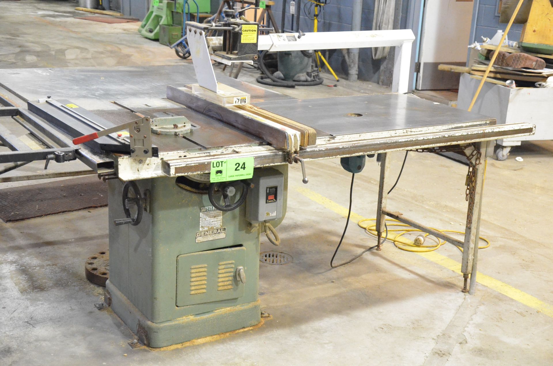 GENERAL 350 14" TABLE SAW WITH ROUTER ATTACHMENT, S/N: AB1426 [RIGGING FEES FOR LOT #24 - $175 USD