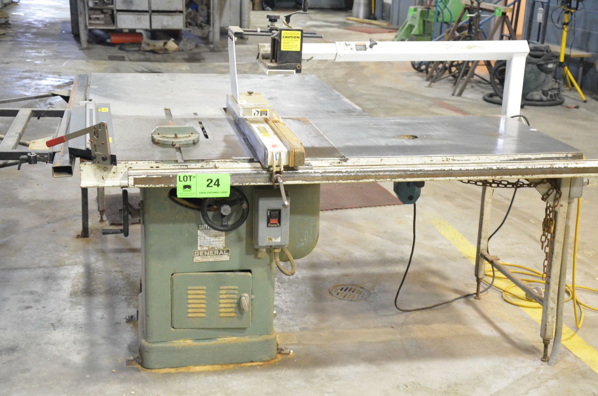 GENERAL 350 14" TABLE SAW WITH ROUTER ATTACHMENT, S/N: AB1426 [RIGGING FEES FOR LOT #24 - $175 USD - Image 2 of 5