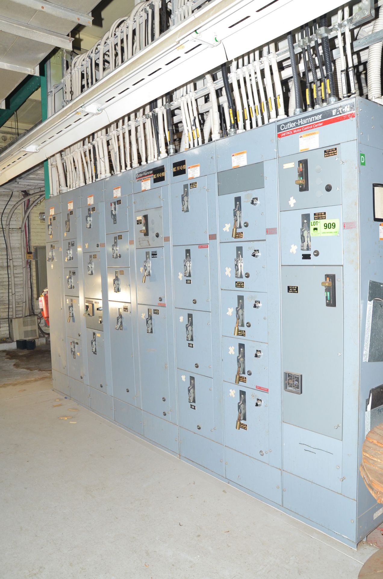 LOT/ PM7 DRIVE ROOM CABINETS CONSISTING OF CUTLER HAMMER 8-BANK MOTOR CONTROL CENTER, S/N N/A [ - Image 2 of 2