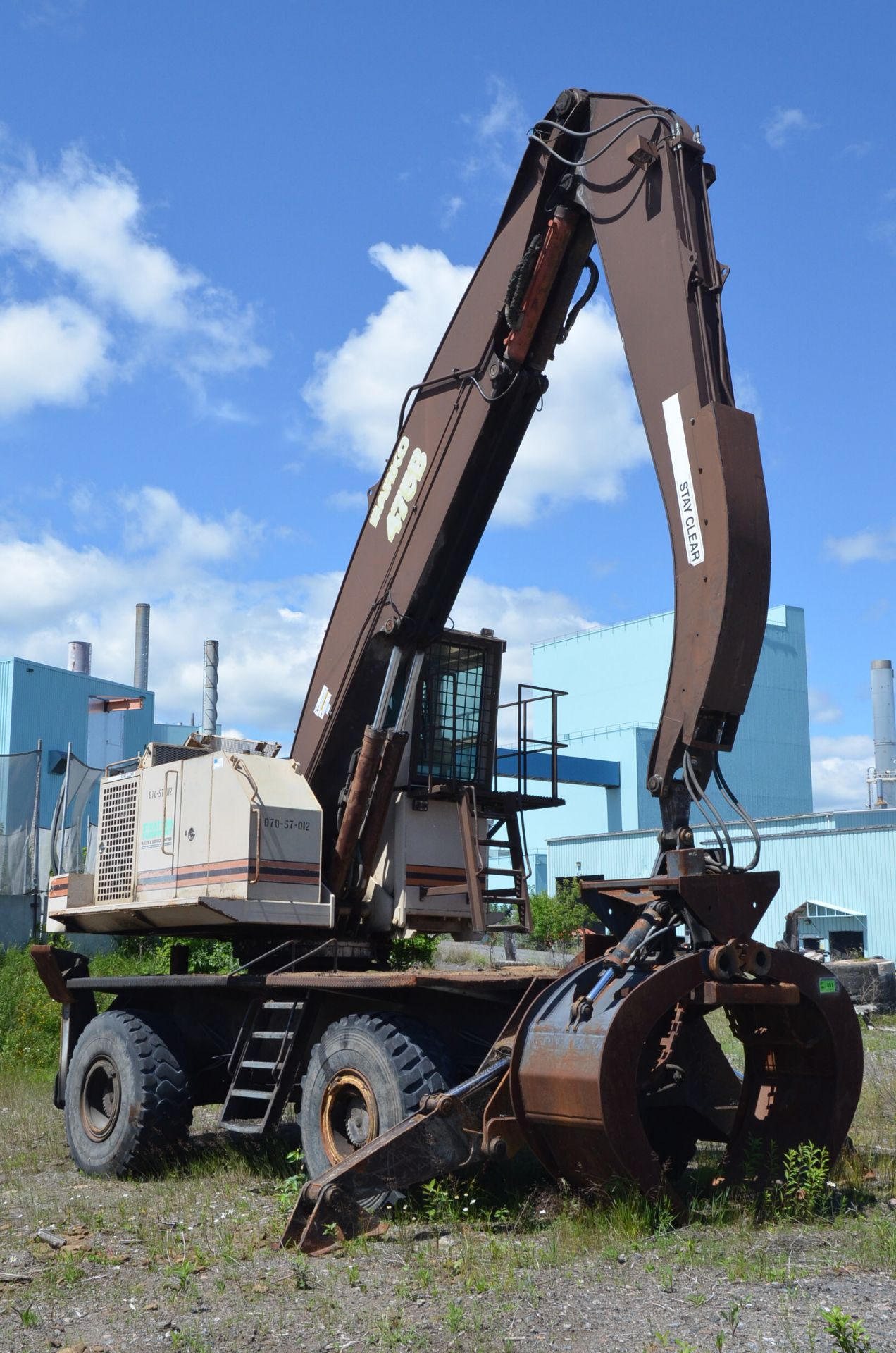 BARKO 475B HRT ROUGH TERRAIN HYDROSTATIC WHEELED GRAPPLE LOADER WITH 40' BOOM, CUMMINS DIESEL - Image 5 of 13