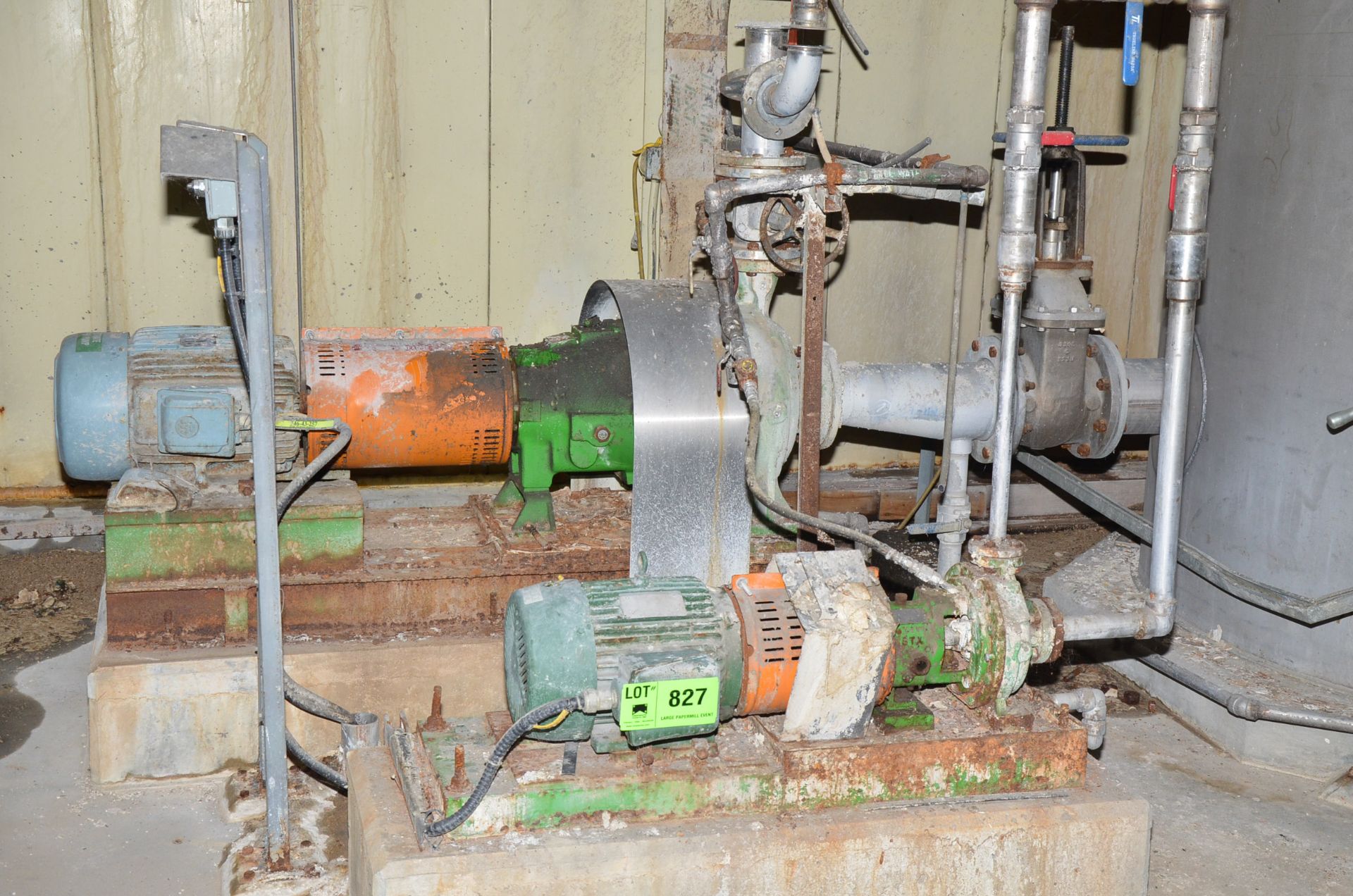 LOT/ BROKE THICKENER FILTRATE SYSTEM CONSISTING OF: GOULDS CORROSION RESISTANT PUMP;