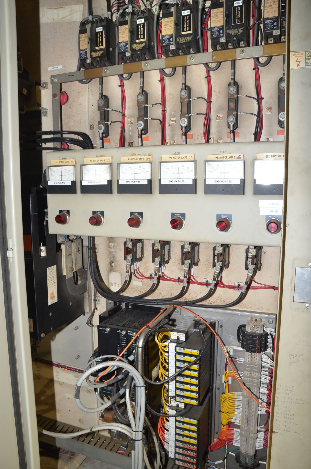 LOT/ PM5 DRIVE ROOM CABINETS CONSISTING OF 6-BANK CONTROL CABINETS WITH REMAINING COMPONENTS [ - Image 4 of 6