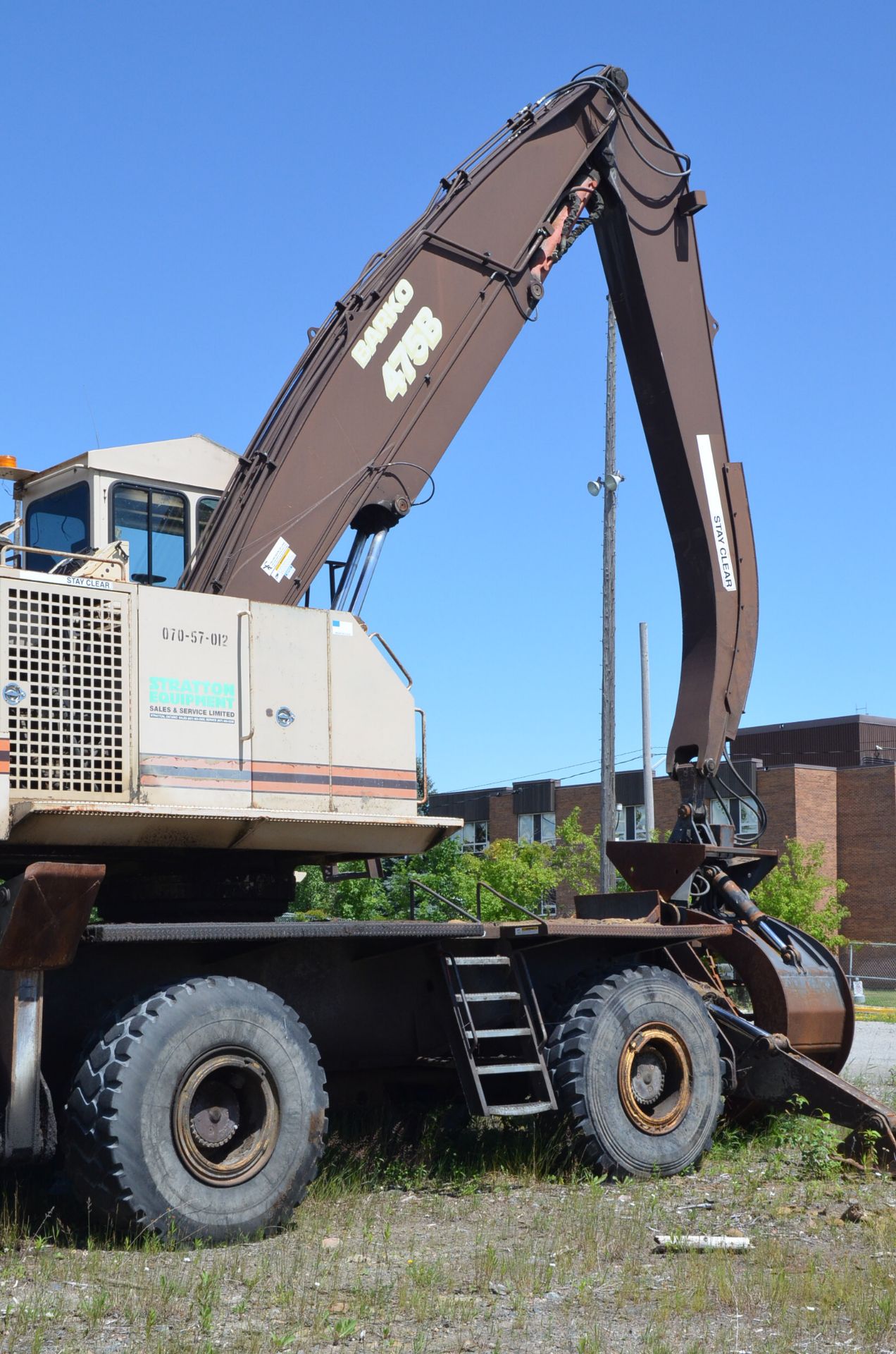 BARKO 475B HRT ROUGH TERRAIN HYDROSTATIC WHEELED GRAPPLE LOADER WITH 40' BOOM, CUMMINS DIESEL - Image 8 of 13