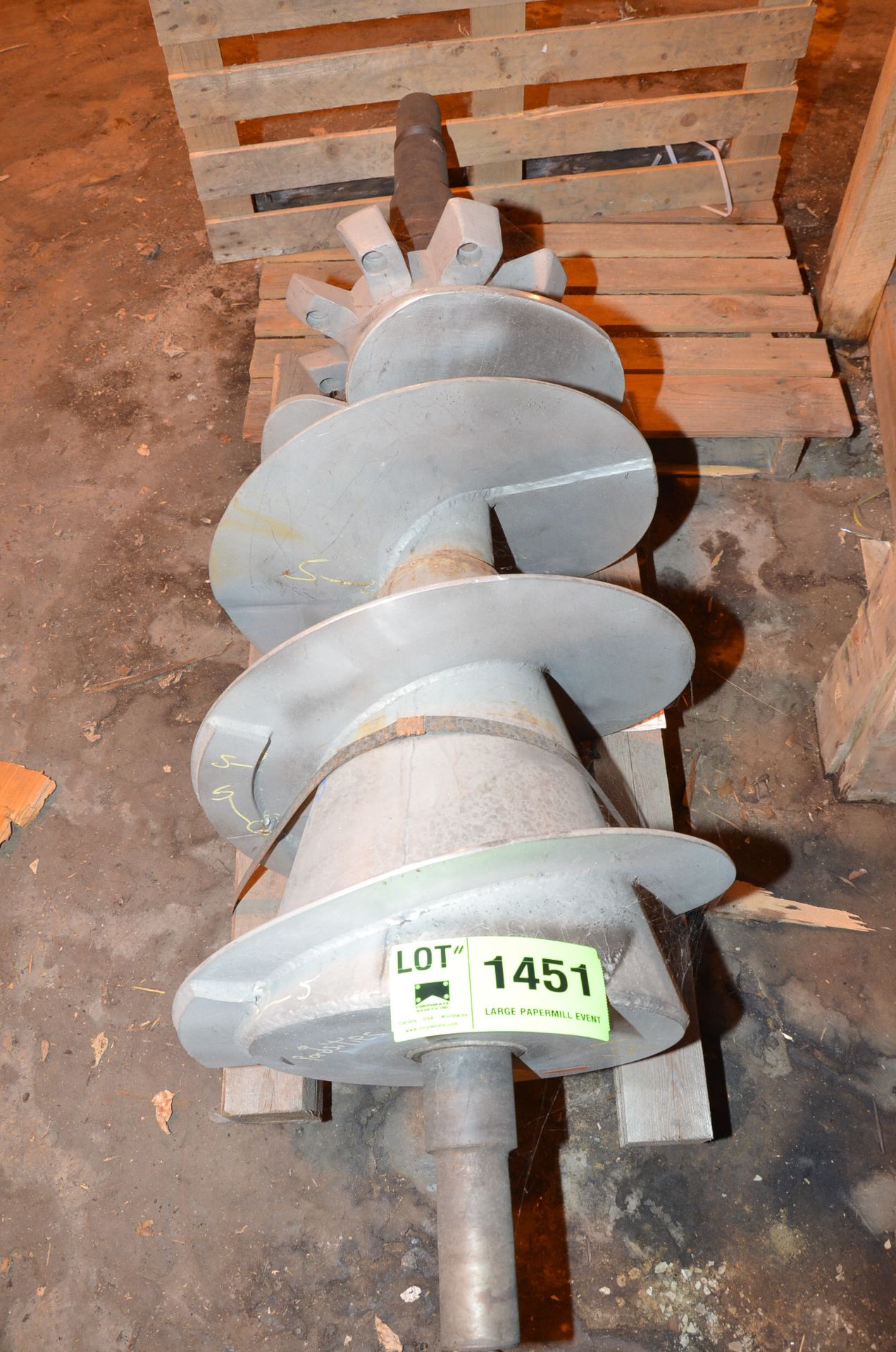 STAINLESS STEEL HIGH SHEAR MIXER IMPELLER [RIGGING FEES FOR LOT #1451 - $60 USD PLUS APPLICABLE