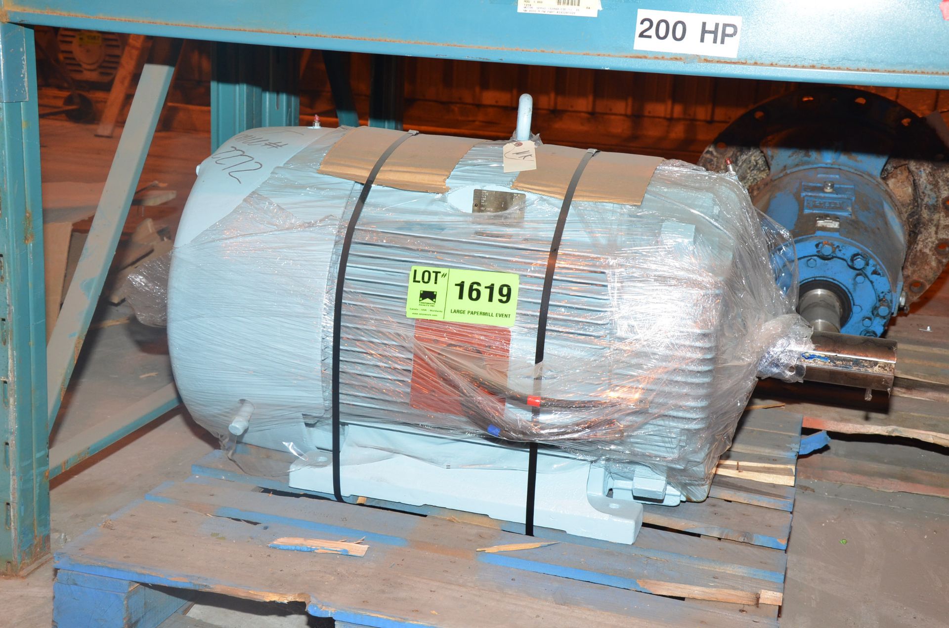 GE 200HP/1185RPM/575V ELECTRIC MOTOR, S/N N/A [RIGGING FEES FOR LOT #1619 - $60 USD PLUS