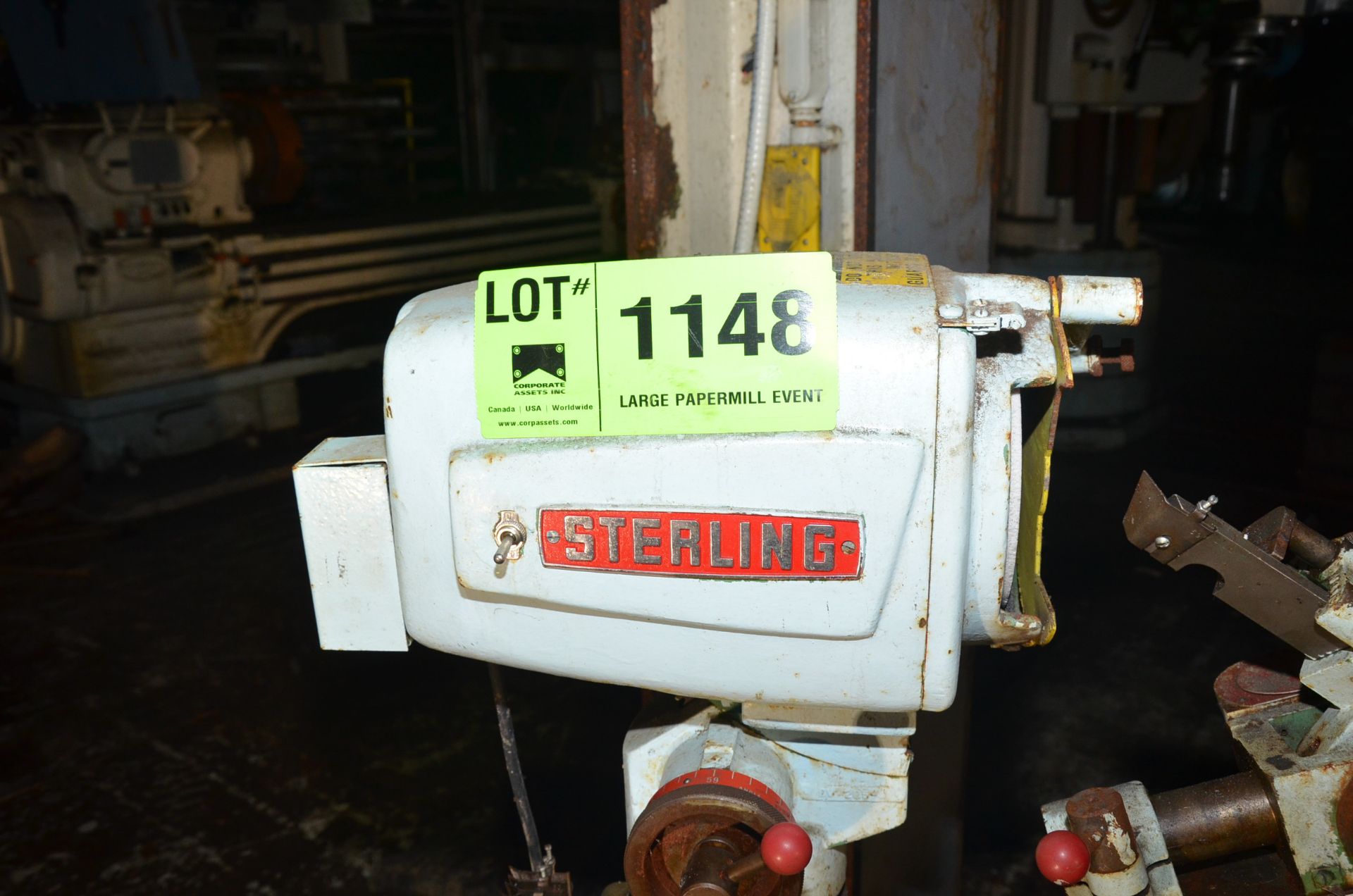 STERLING 2" PEDESTAL DRILL GRINDER, S/N DG0263 [RIGGING FEES FOR LOT #1148 - $60 USD PLUS APPLICABLE - Image 3 of 5
