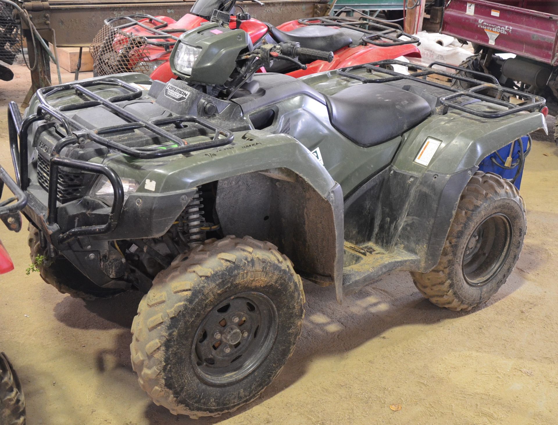 HONDA (2017) TRX500 FOREMAN 4X4 ATV WITH 500CC FOUR STROKE ENGINE, PUSH BUTTON SEMI-AUTOMATIC