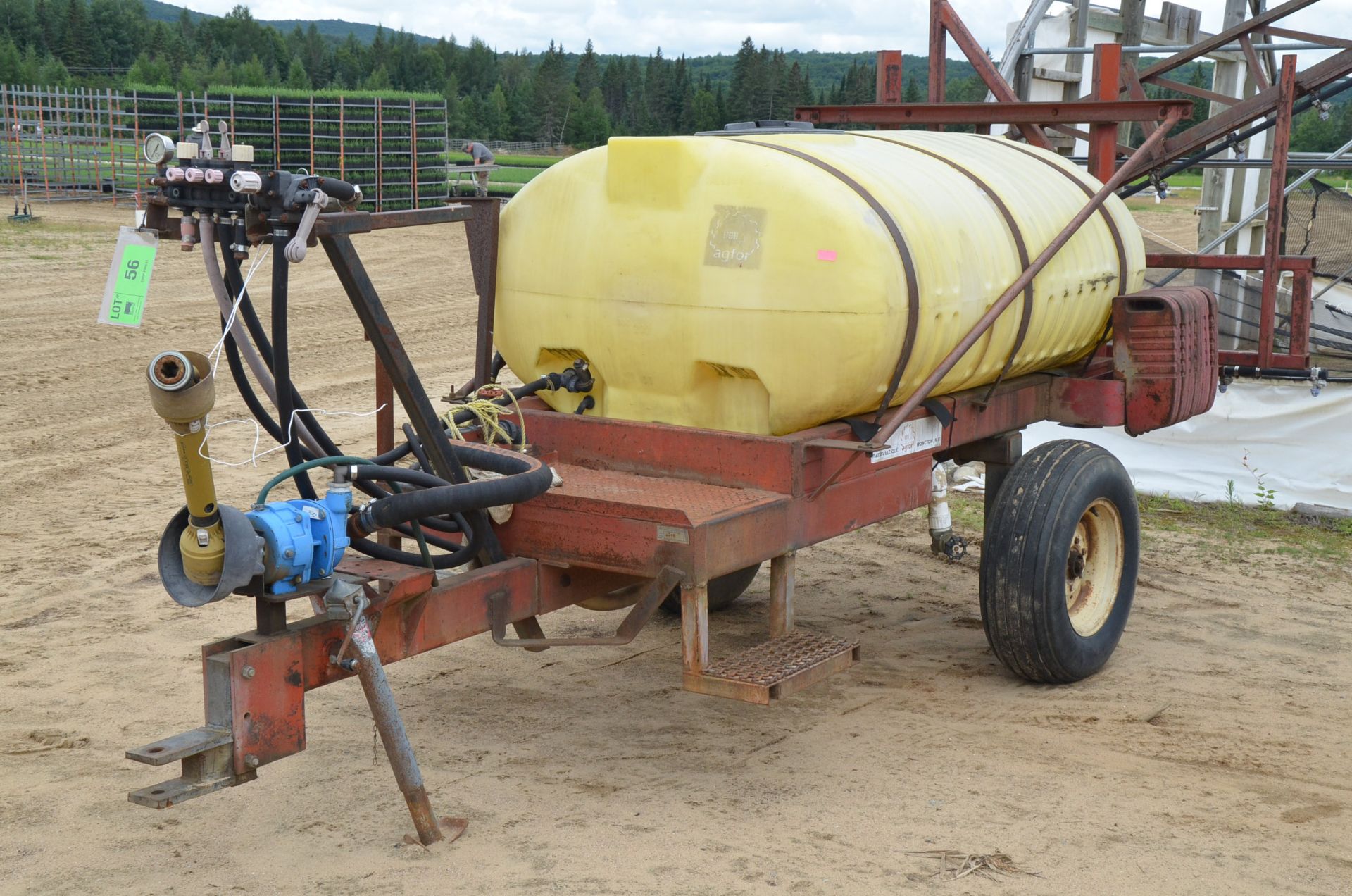 WEST JOVAN TRAILER MOUNTED SPRAYER WITH 500GAL CAPACITY TANK, PTO DRIVEN PUMP, S/N VIN N/A (FARM - Image 2 of 4