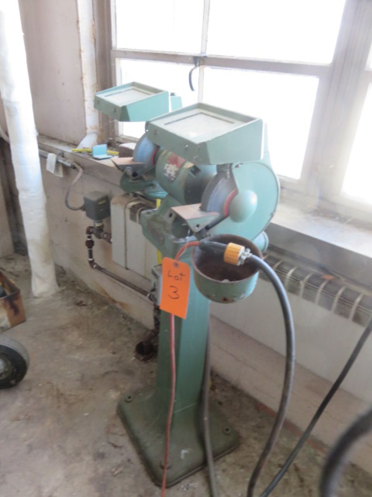 ROCKWELL DOUBLE END PEDESTAL GRINDER, S/N: A38026140187 [RIGGING FEES FOR LOT #3 - $50 USD PLUS