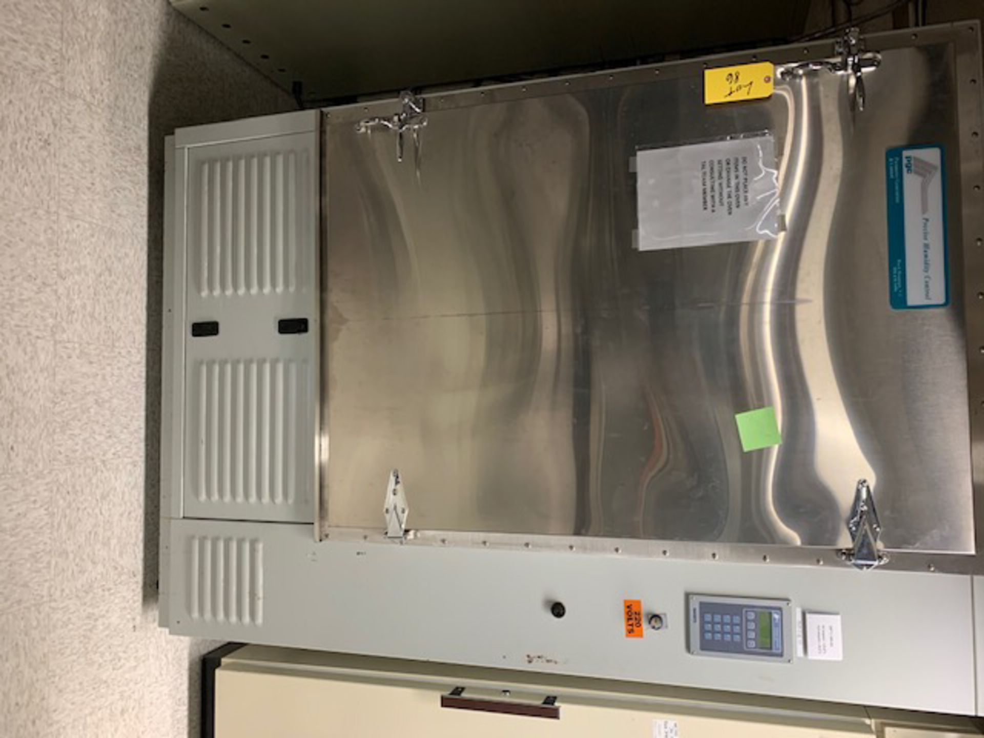 PRECISION HUMIDITY CONTROLLED STAINLESS STEEL ELECTRIC OVEN, S/N: N/A (CI) [RIGGING FEES FOR LOT #86