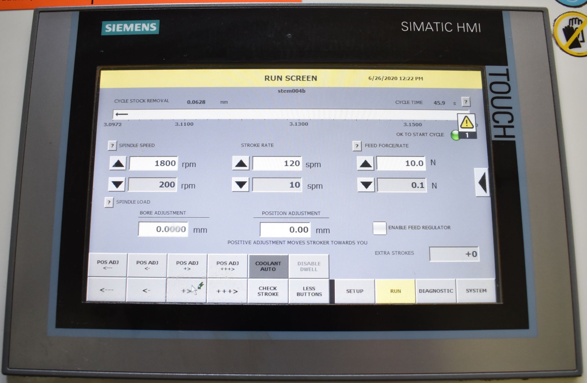 SUNNEN (2016) SH-4000 POWER STROKED HONING MACHINE WITH SIEMENS SIMATIC TOUCH SCREEN CONTROL, 0. - Image 2 of 6