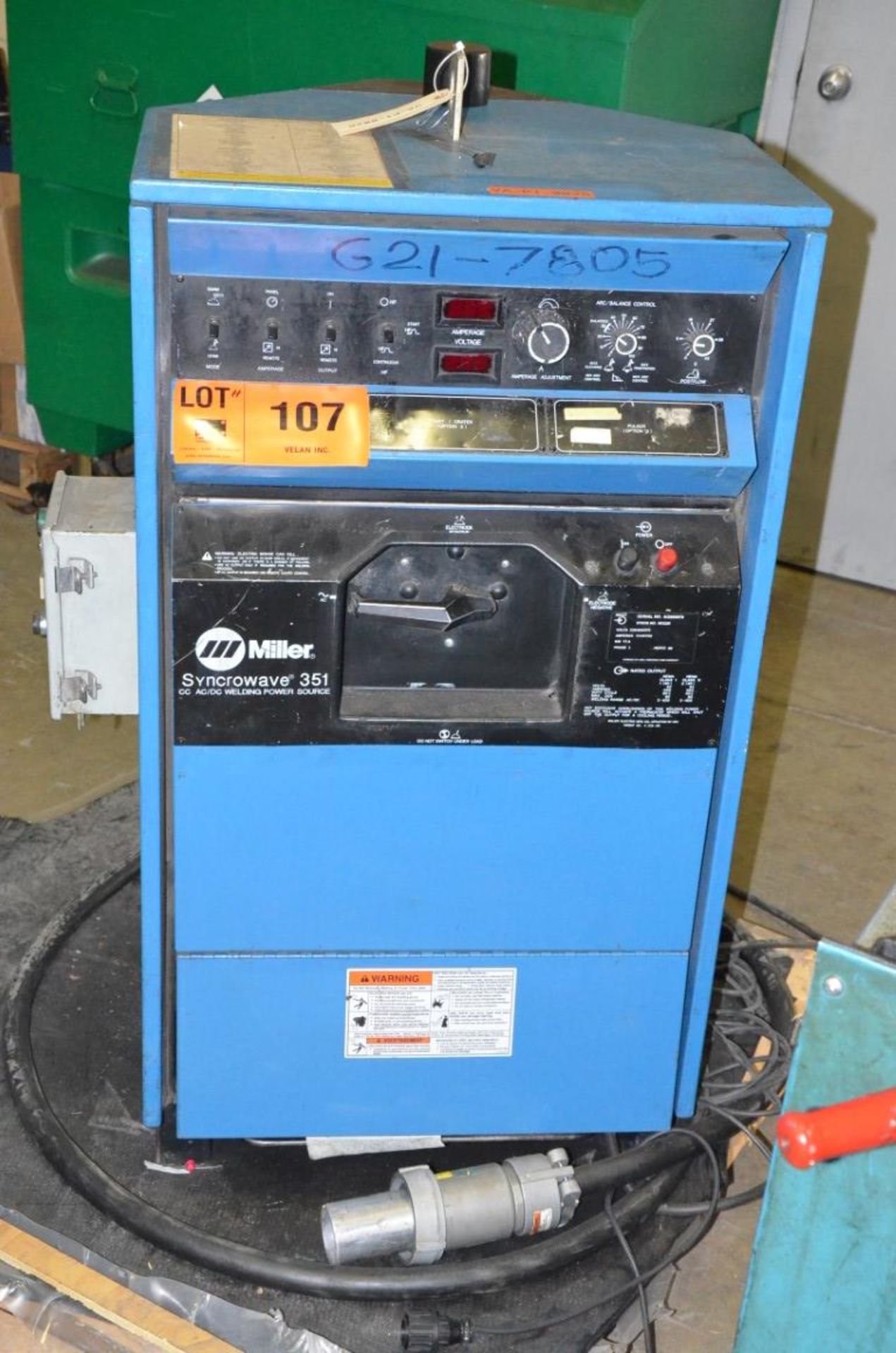 MILLER SYNCROWAVE 351 DIGITAL TIG WELDER, S/N KG095878