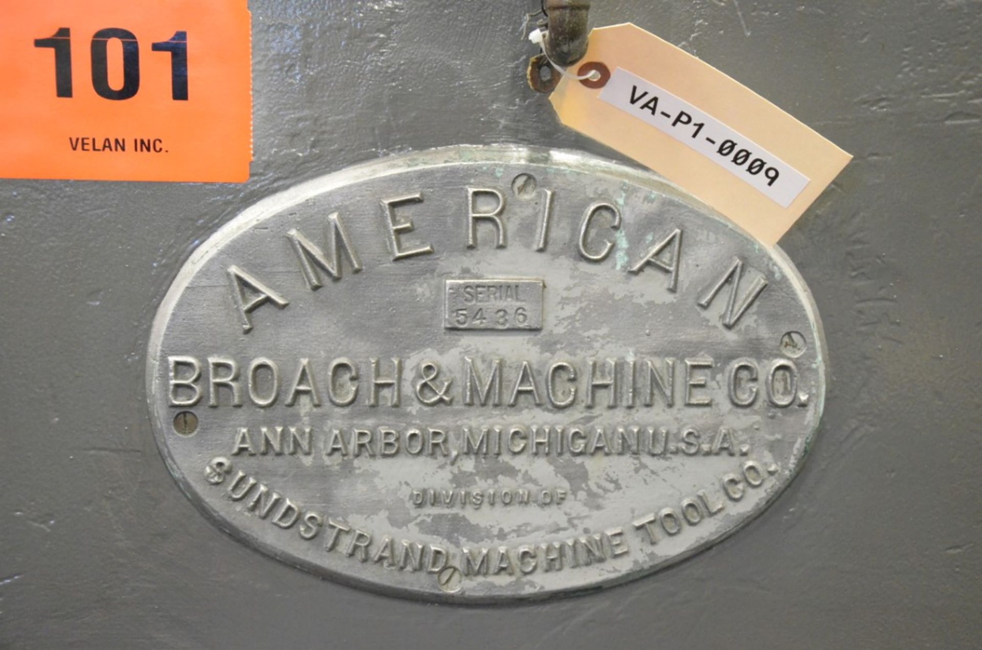 AMERICAN T-5-24 HYDRAULIC BROACHING MACHINE WITH 5 TON CAPACITY, S/N 5435 - Image 4 of 5