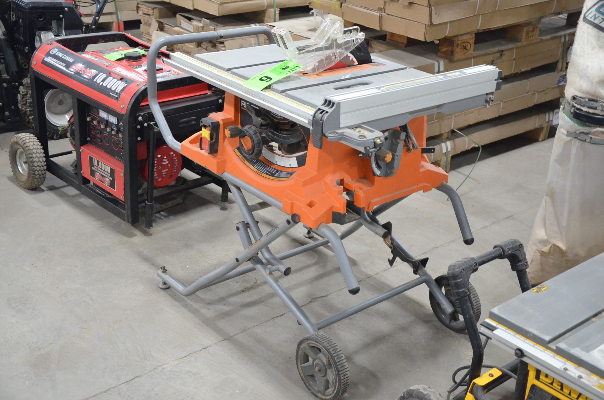 RIDGID R4513 10" PORTABLE TABLE SAW WITH STAND, S/N GW17384DC07546 - Image 2 of 4