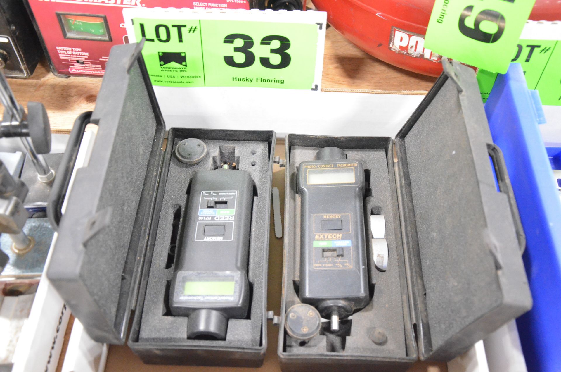 LOT/ REED EXTECH DIGITAL TACHOMETERS