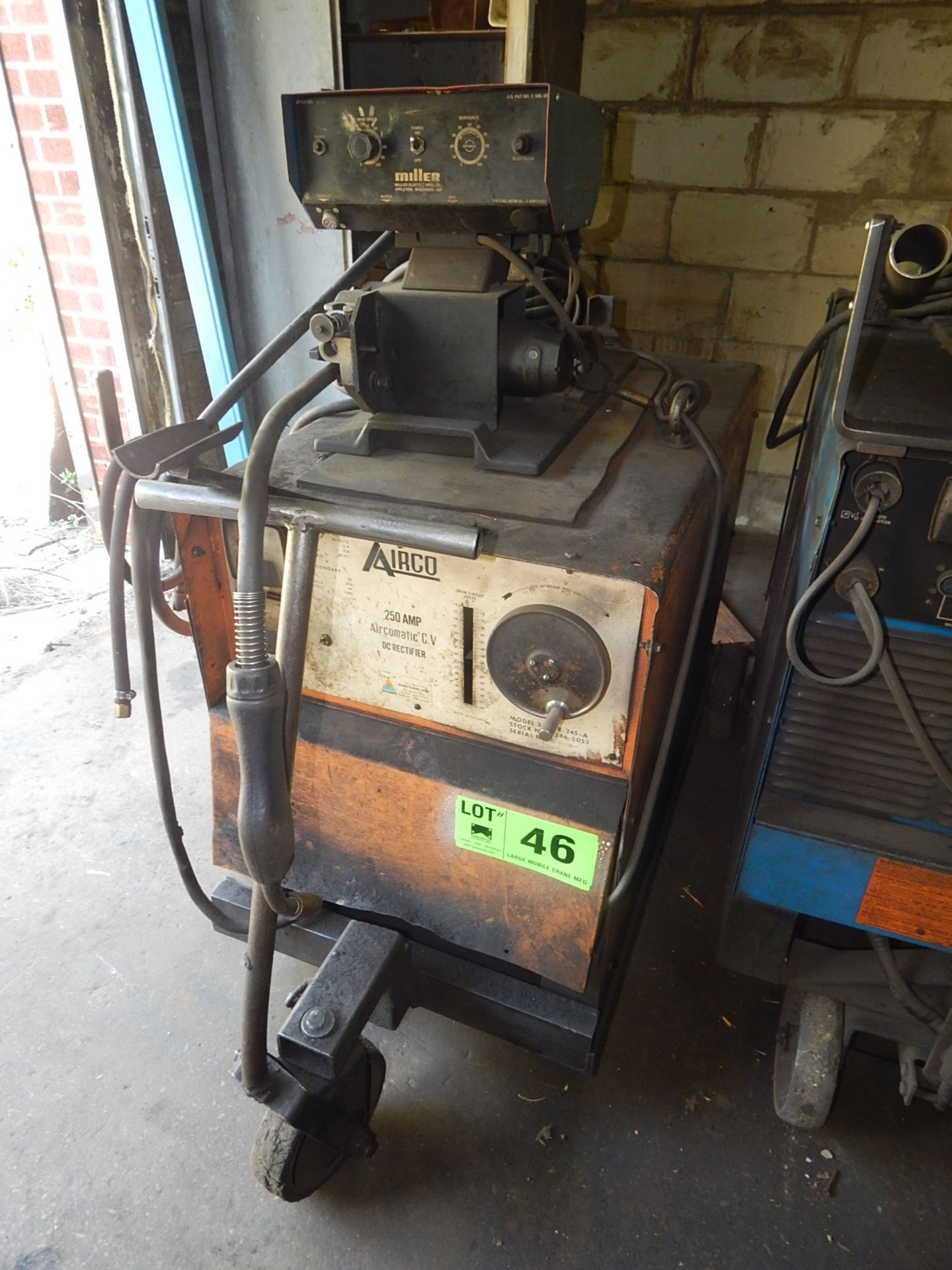 AIRCO AIRCOMATIC CV PORTABLE MIG WELDER WITH MILLER WIRE FEEDER, CABLES & GUN, S/N: CS113528 - Image 2 of 2