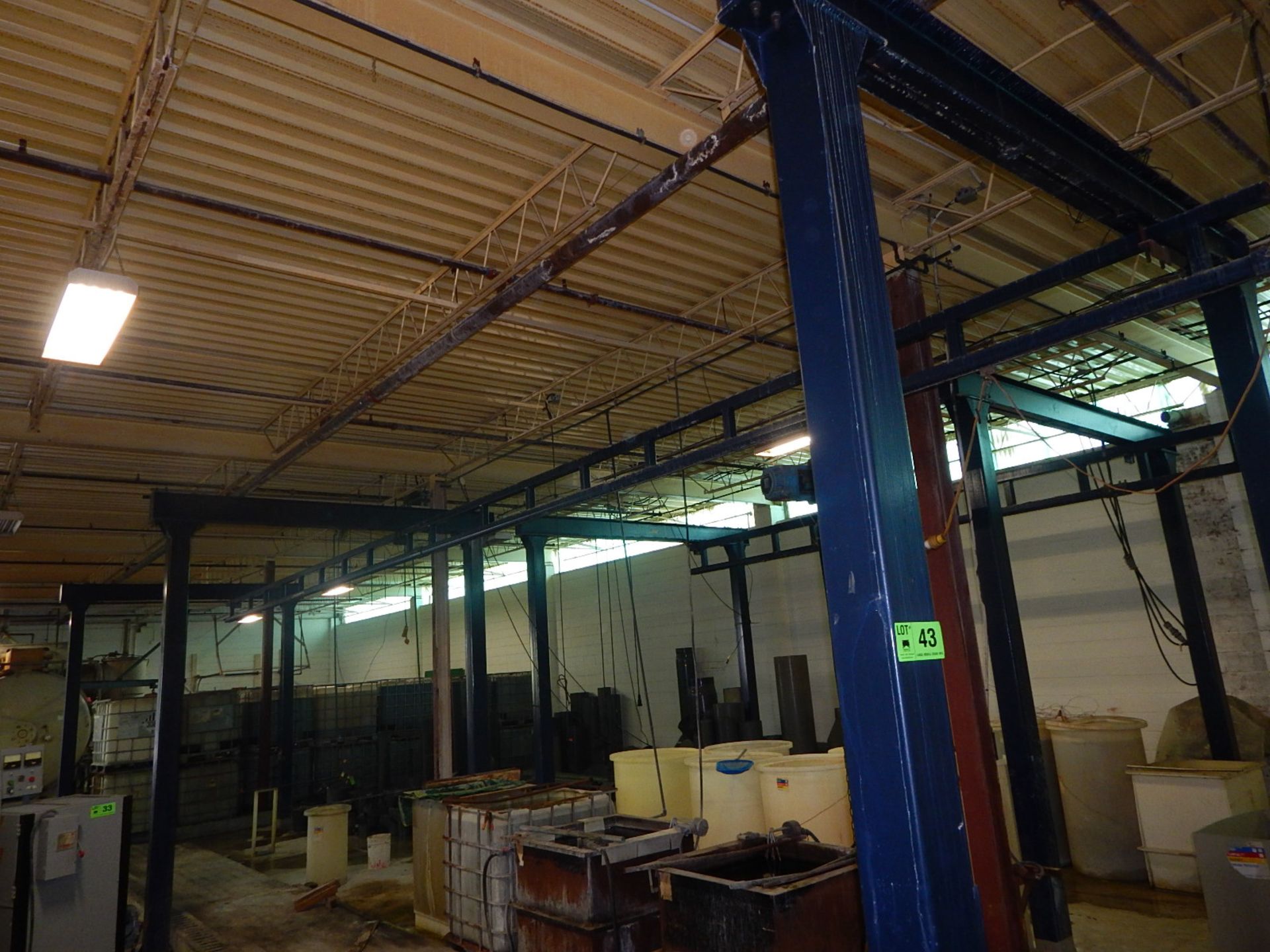 GORBEL GLMS-FS-1000 FREE STANDING MONORAIL GANTRY SYSTEM WITH 50' RUN, 11' BETWEEN UPRIGHTS, 11' - Image 3 of 4