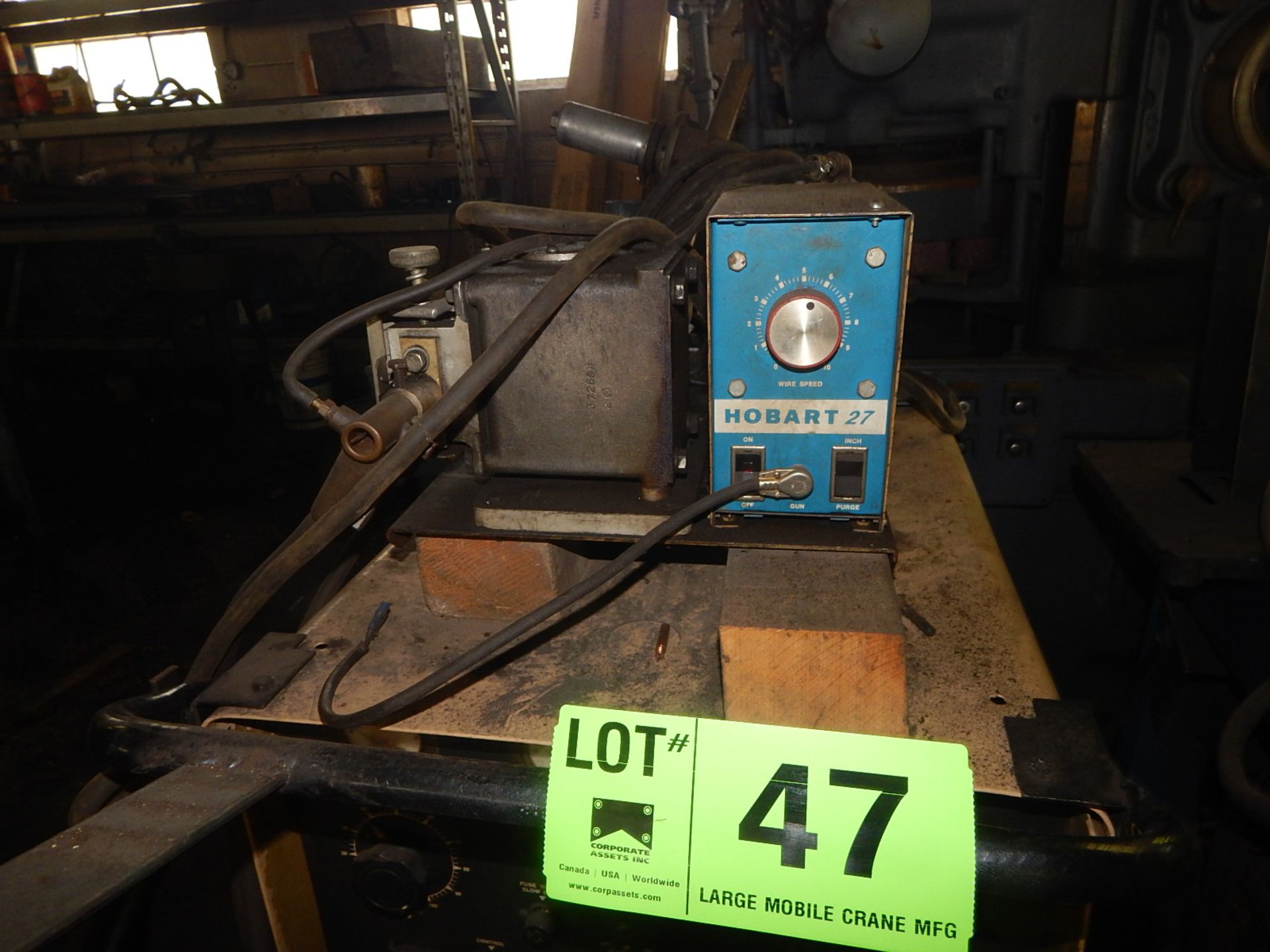 HOBART RC-250 PORTABLE MIG WELDER WITH HOBART 27 WIRE FEEDER, CABLES & GUN, S/N: 79WS22529 - Image 3 of 3