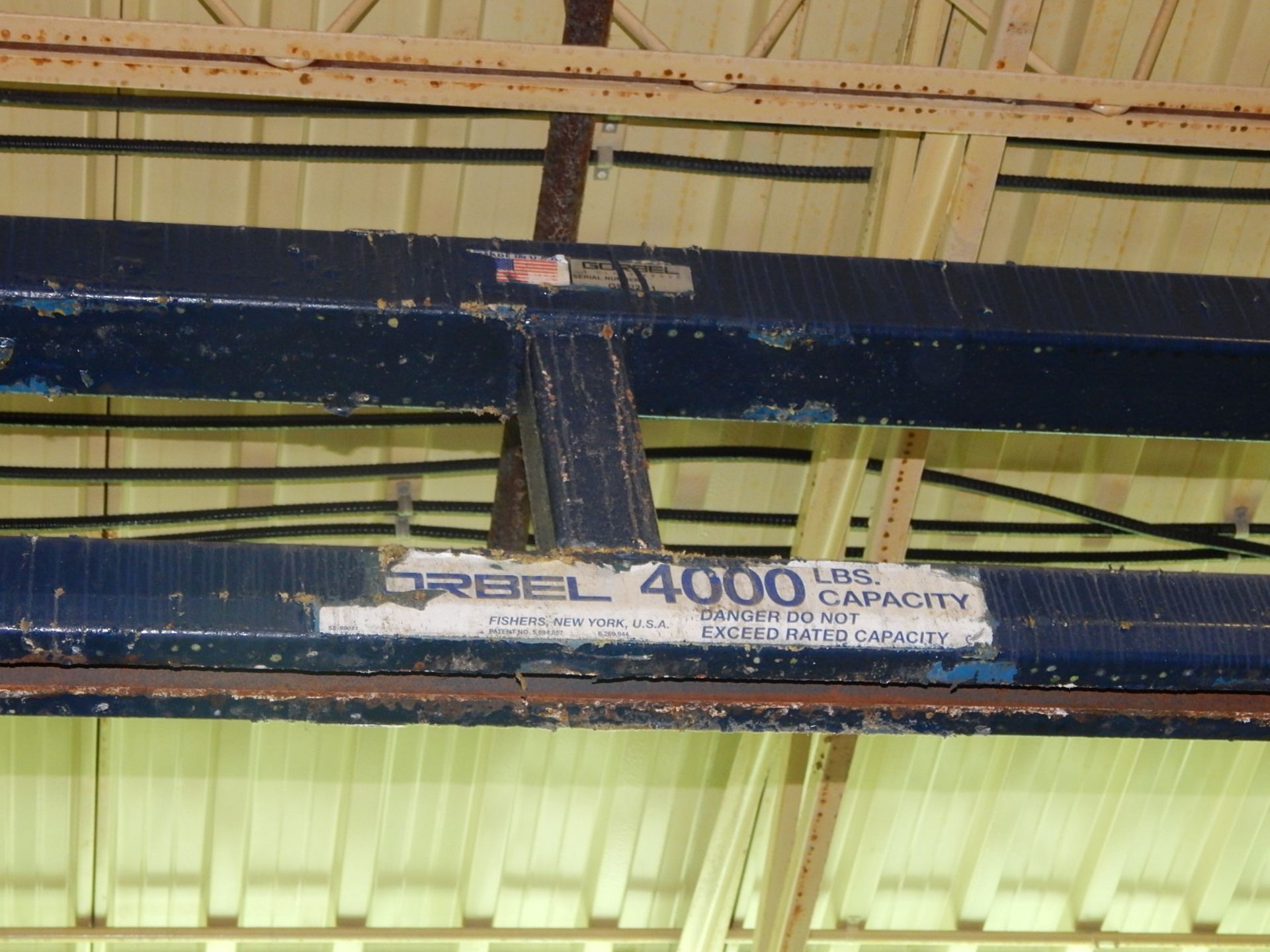 GORBEL GLMS-FS-4000 FREE STANDING MONORAIL GANTRY SYSTEM WITH 60' RUN, 12' BETWEEN UPRIGHTS, 11' - Image 4 of 4
