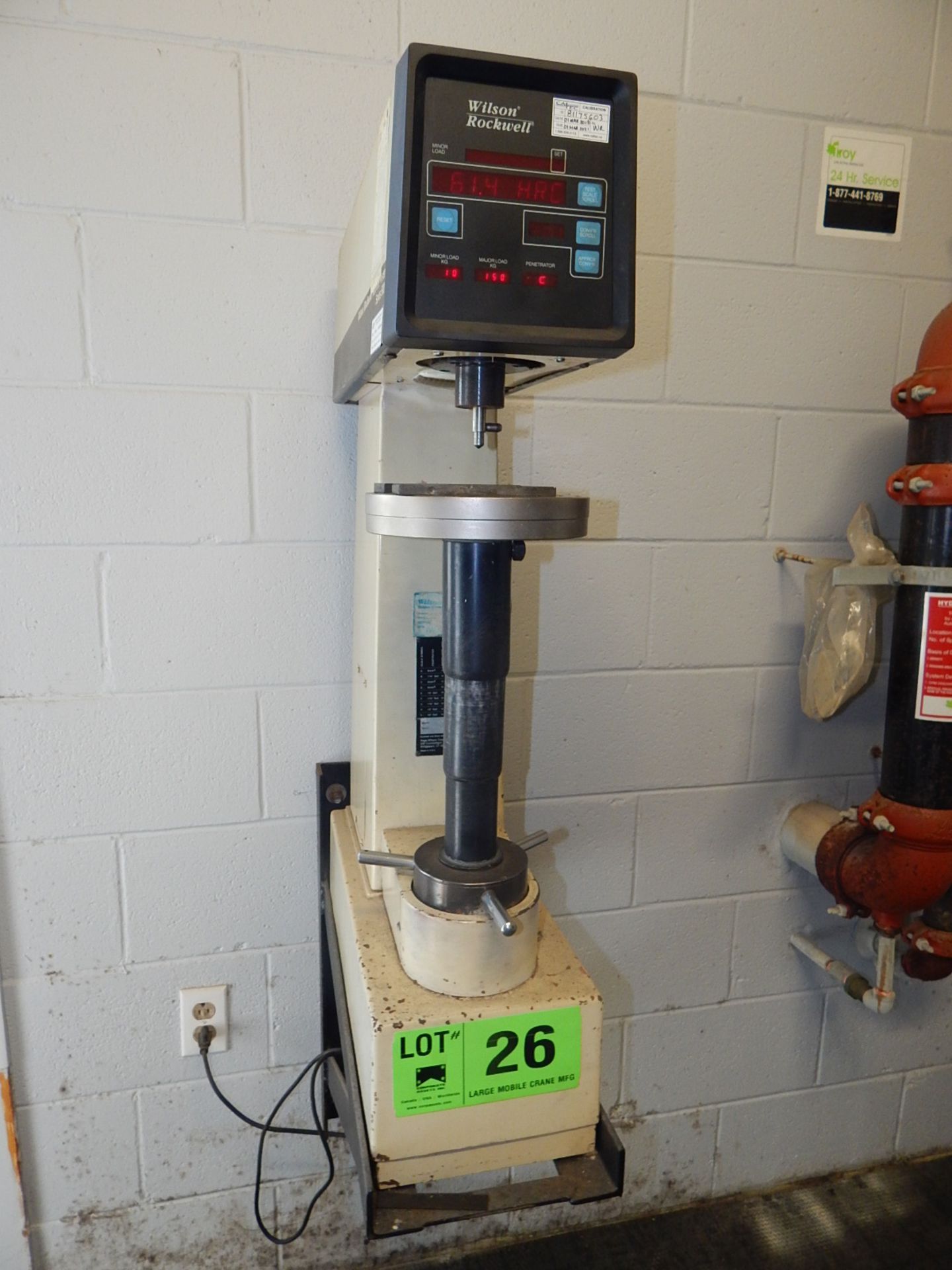 WILSON-ROCKWELL B525 SERIES 500 DIGITAL HARDNESS TESTER, S/N: 81175603 (LOCATED AT 144 ARMSTRONG