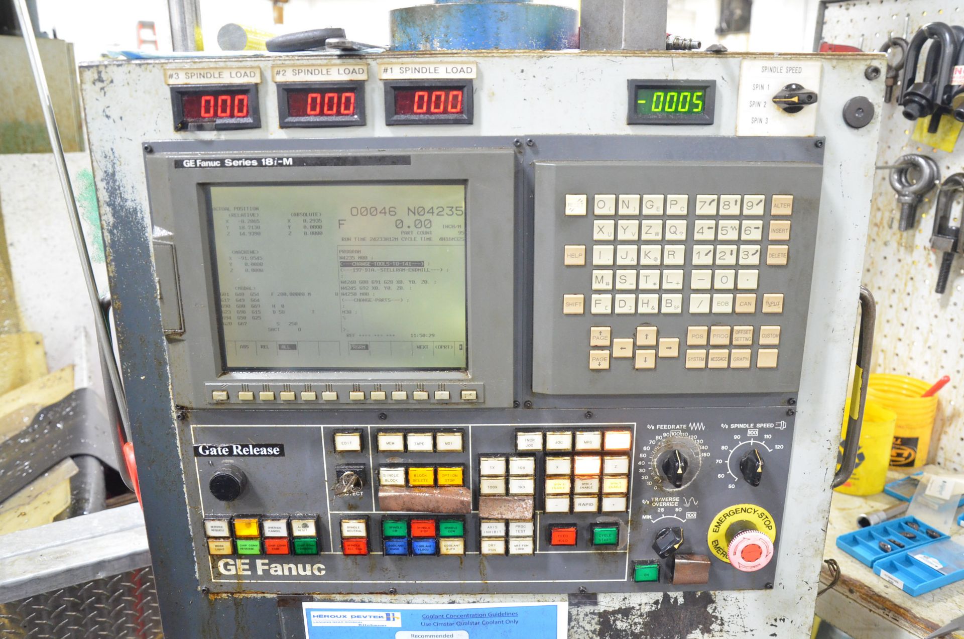 SNK FSP-120V PROFILER (3) SPINDLE VERTICAL CNC AEROSPACE PROFILER WITH RETROFIT FANUC 18I-M CNC - Image 8 of 16