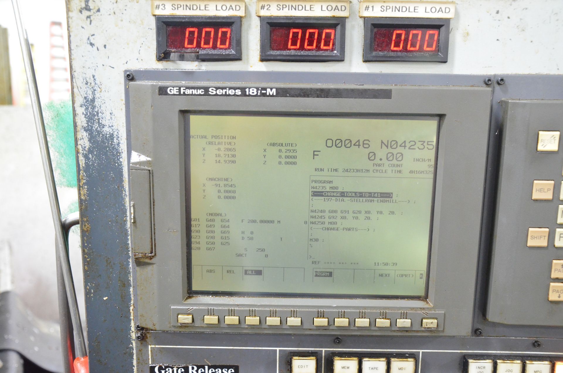 SNK FSP-120V PROFILER (3) SPINDLE VERTICAL CNC AEROSPACE PROFILER WITH RETROFIT FANUC 18I-M CNC - Image 9 of 16