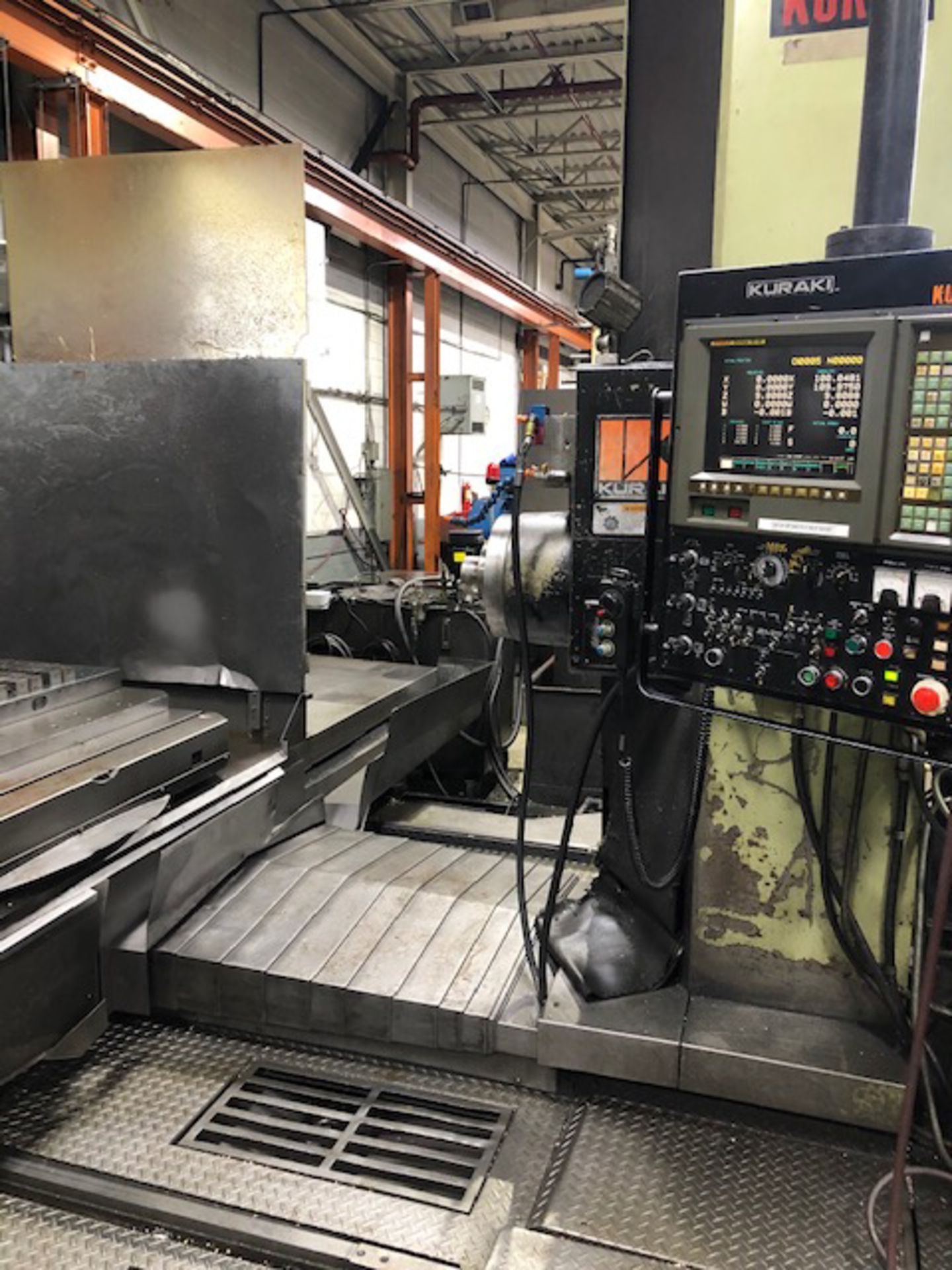 KURAKI KBT-11WDX CNC TABLE TYPE HORIZONTAL BORING MILL WITH FANUC 16M CNC CONTROL, 4.33" SPINDLE - Image 3 of 9