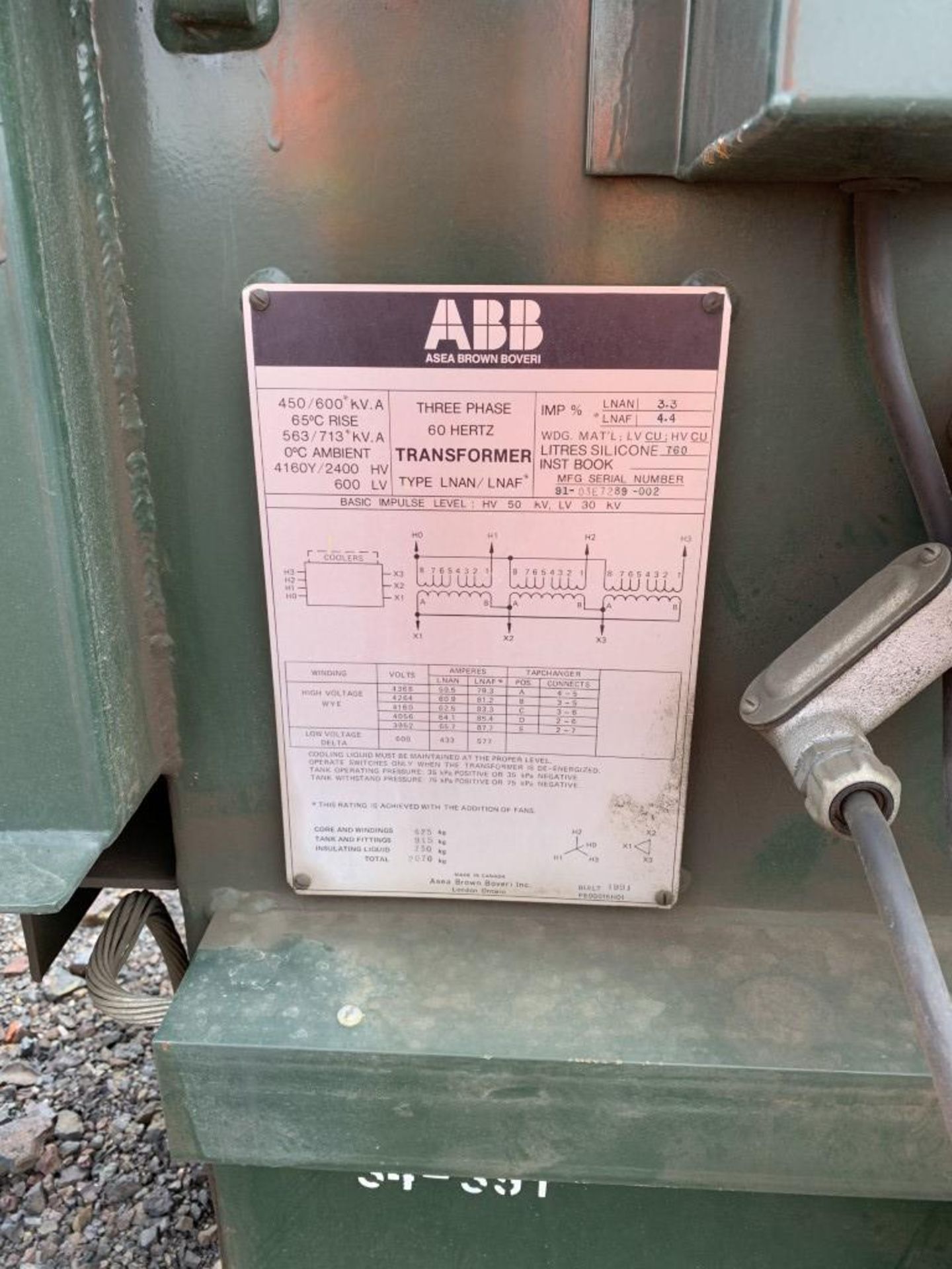 ABB TRANSFORMER - Image 4 of 5