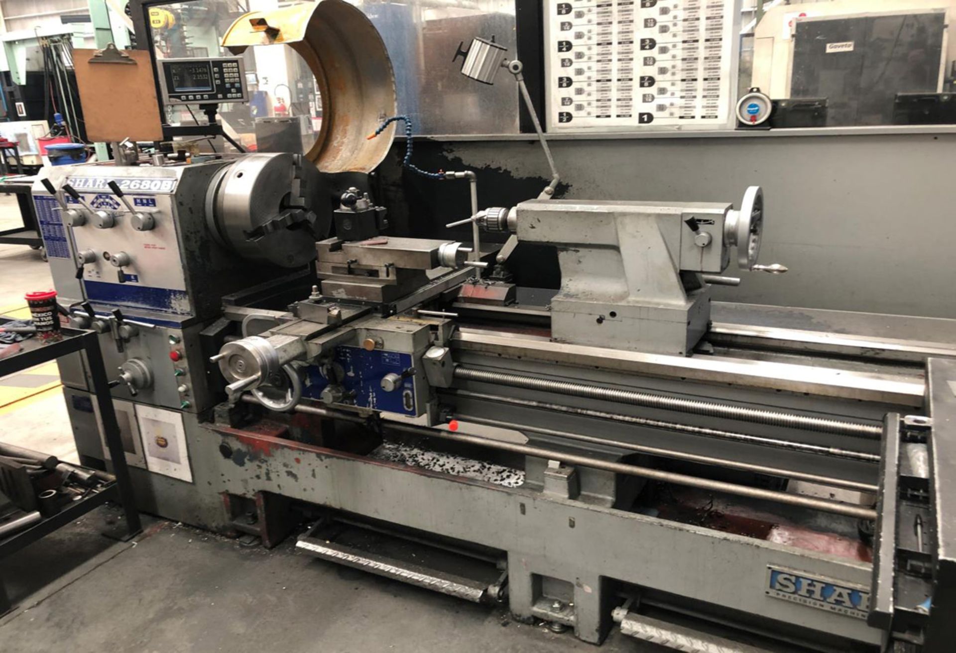 SHARP (2014) 2680B HEAVY DUTY ENGINE LATHE WITH 26" SWING OVER BED, 80" BETWEEN CENTERS, 4.5" - Image 2 of 3