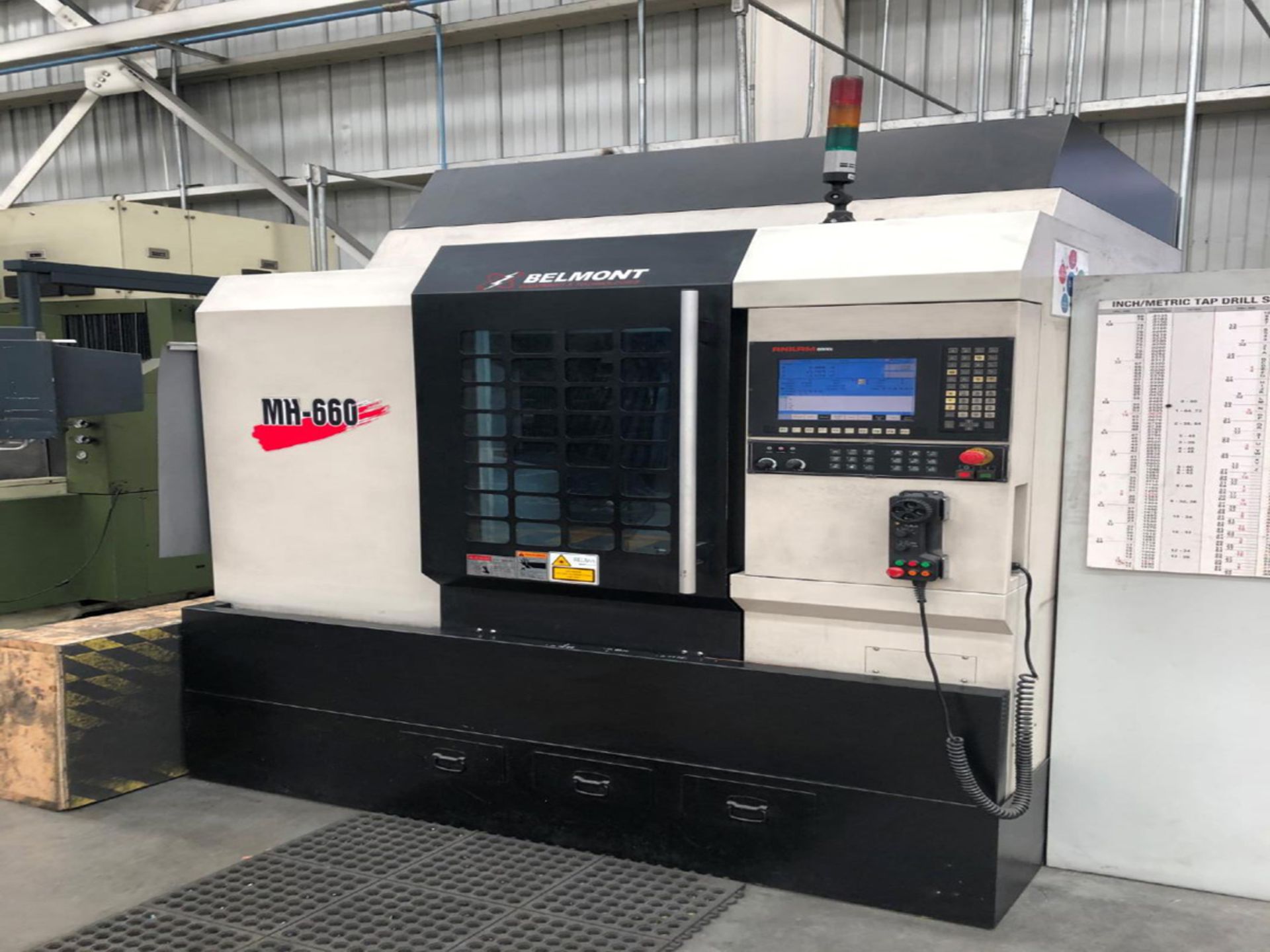 BELMONT (2010) MH-660 CNC HIGH SPEED VERTICAL MACHINING CENTER WITH ANILAM 6000I CNC CONTROL, 23.6"