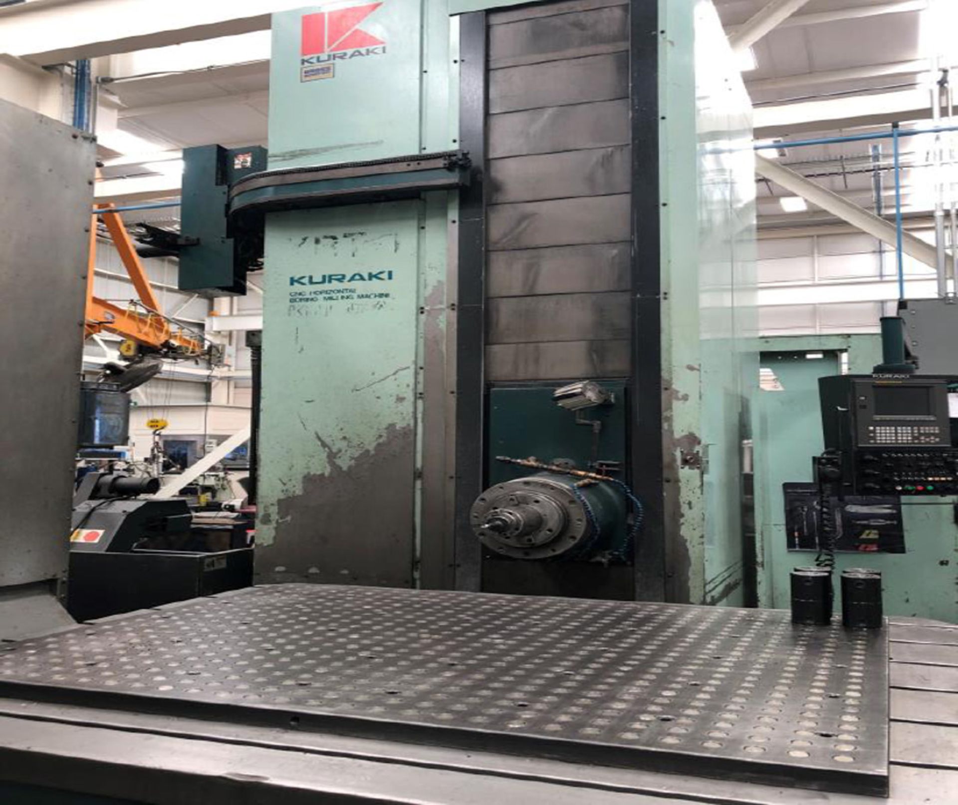 KURAKI (1999) KBT-13DXA CNC TABLE TYPE HORIZONTAL BORING MILL WITH FANUC 16M CNC CONTROL, 5.12"