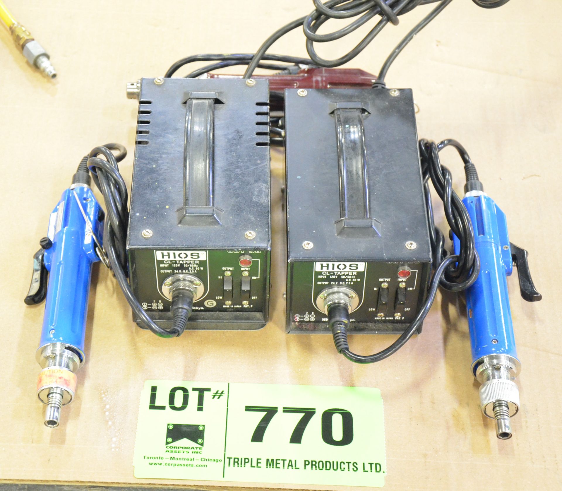 LOT/ (2) HIOS KFS-12 AUTO-REVERSING TAPPERS