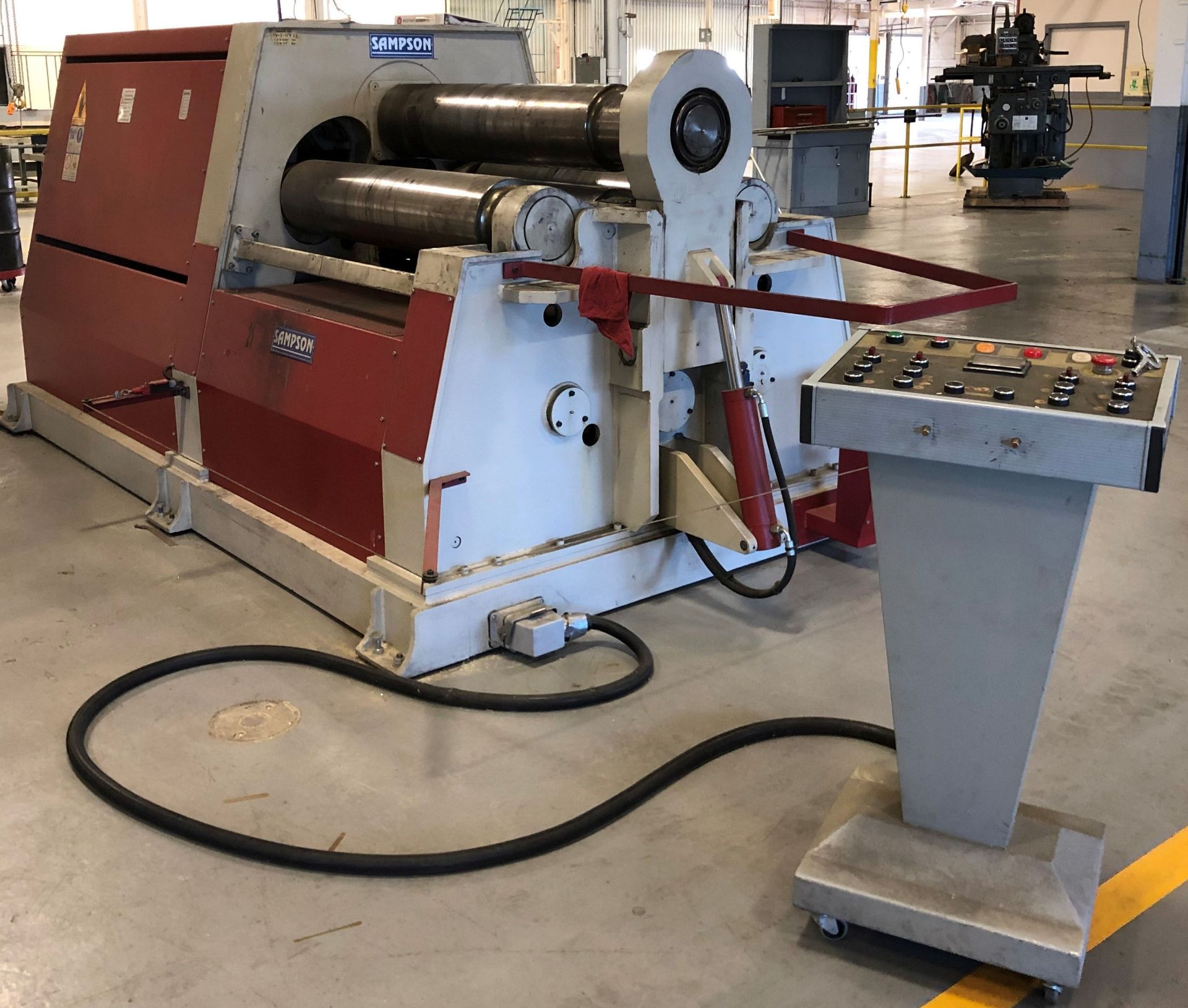 SAMPSON (2010) AHS 10/22, 4 ROLL HYDRAULIC PLATE BENDING ROLLS WITH 4' LENGTH ROLLS, 1" CAPACITY,