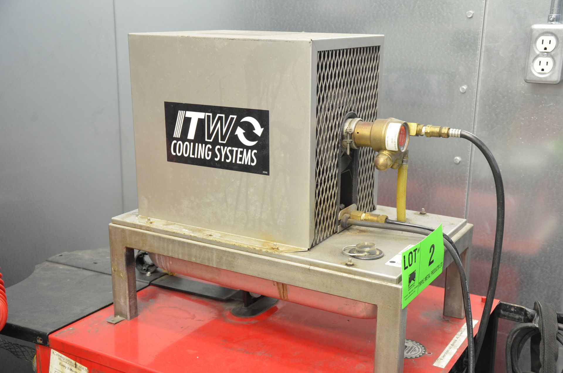 LINCOLN ELECTRIC SQUARE WAVE TIG-355 DIGITAL TIG WELDER WITH CABLES & GUN, ITW COOLING SYSTEMS - Image 4 of 4