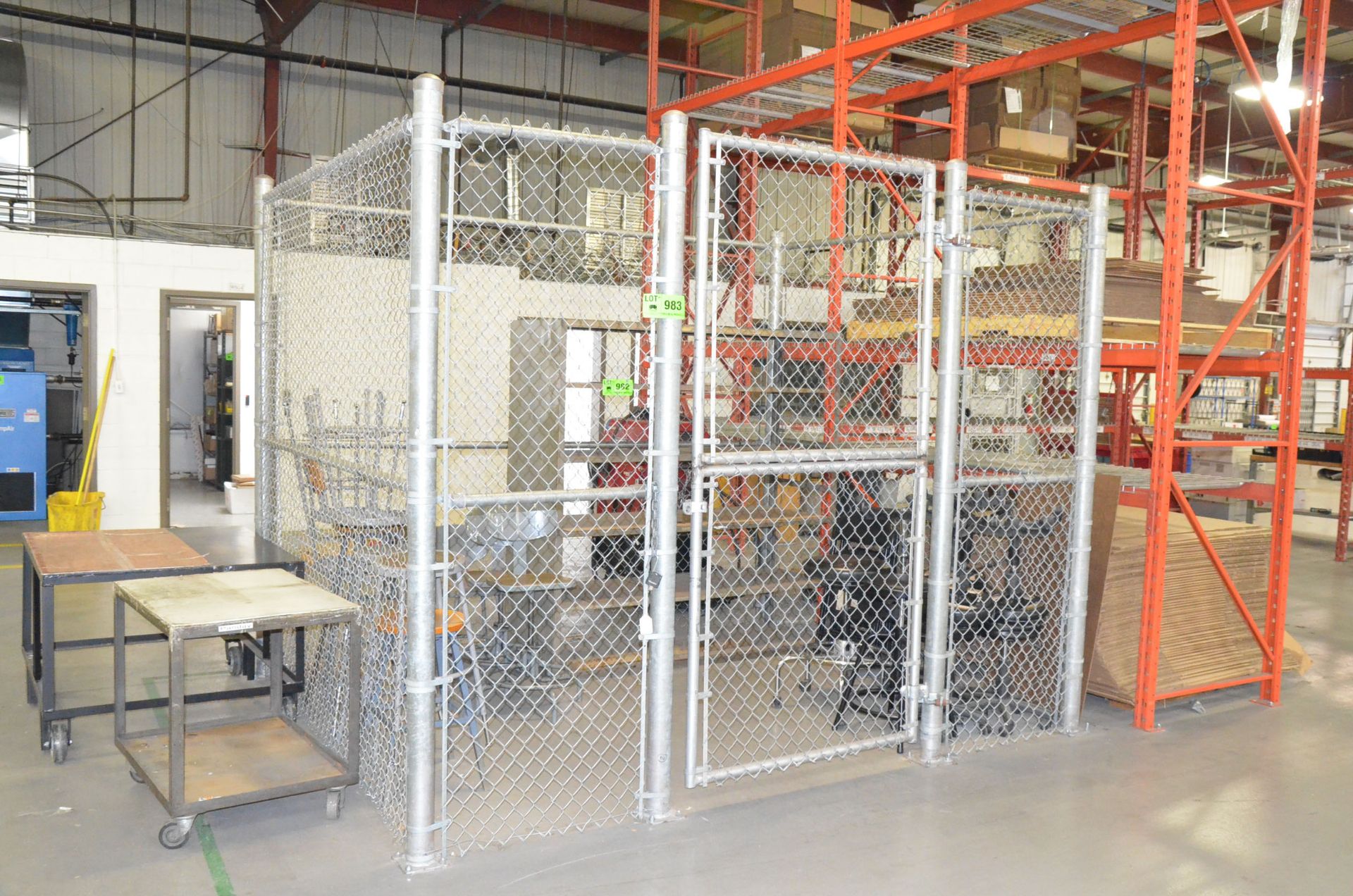 APPROX. 10'X15' SECURITY CAGE, S/N: N/A
