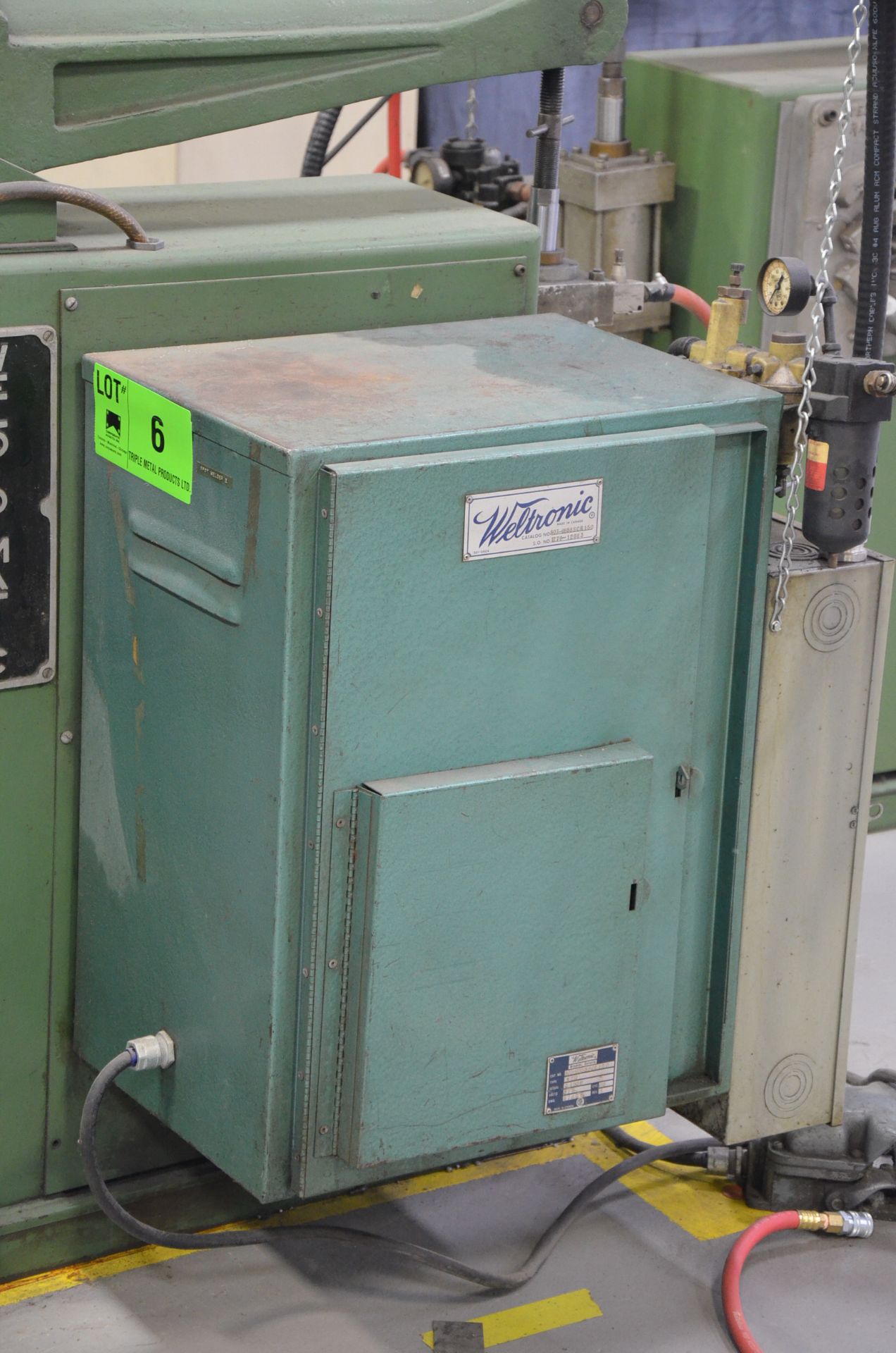 WELD-O-MATIC AF-2B FLOOR-TYPE SPOT WELDER WITH 50 KVA, 24" THROAT, WELDTRONIC 1276 CONTROL, 575V/ - Image 3 of 4