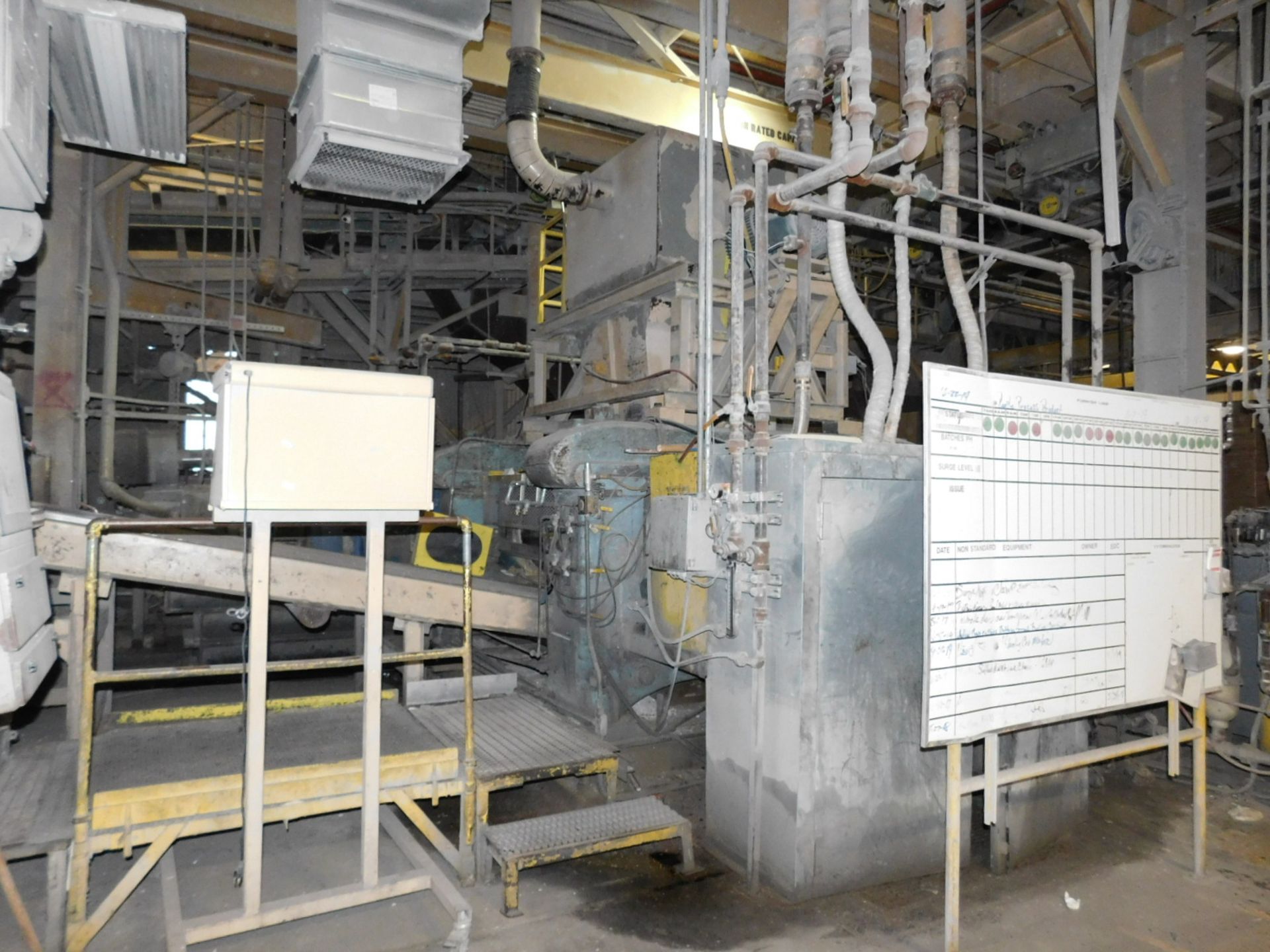 FARREL 28" X 60" TWO ROLL HORIZONTAL ROLL MILL WITH ADDITIONAL FRONT AND REAR BEARING BLOCKS AND SET - Image 10 of 15