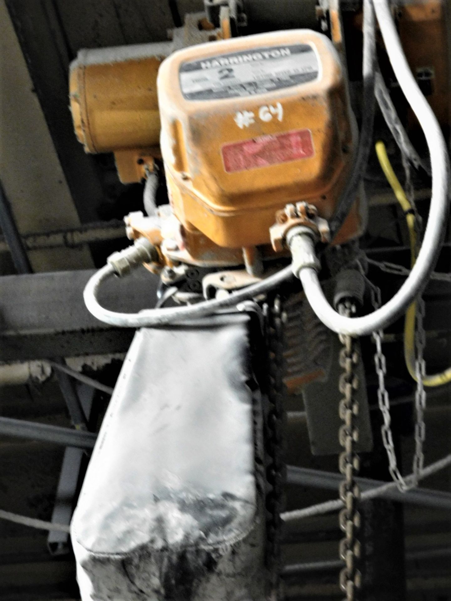 LOT/ VACUUM SYSTEM BAG LIFTER AND 2-TON HARRINGTON ELECTRIC CHAIN HOIST WITH PENDANT CONTROL [ - Image 4 of 5