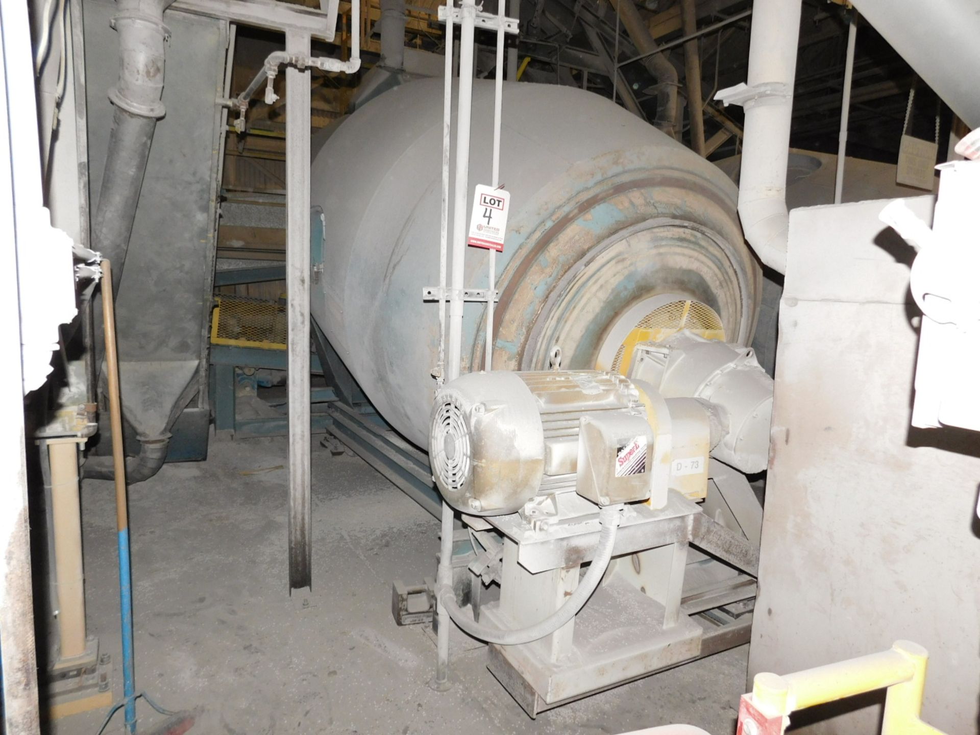 JAEGER RE-900 ROTARY BATCH MIXER, WITH 403 CU. FT. MAX. WORKING CAPACITY AND 40HP MOTOR, S/N: N/A [