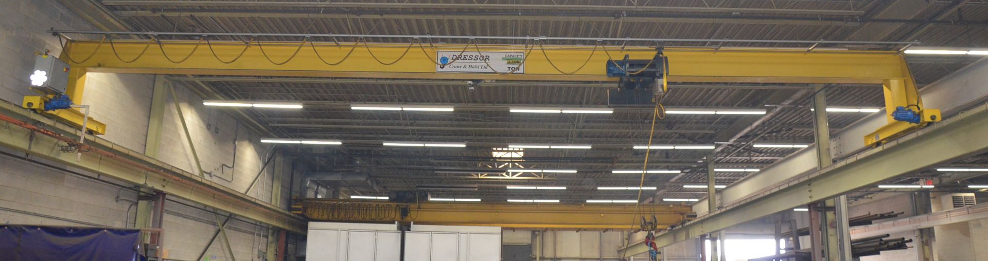 DRESSOR (2015) 3 TON CAPACITY TOP RUNNING SINGLE GIRDER OVERHEAD BRIDGE CRANE WITH DEMAG - Image 2 of 7