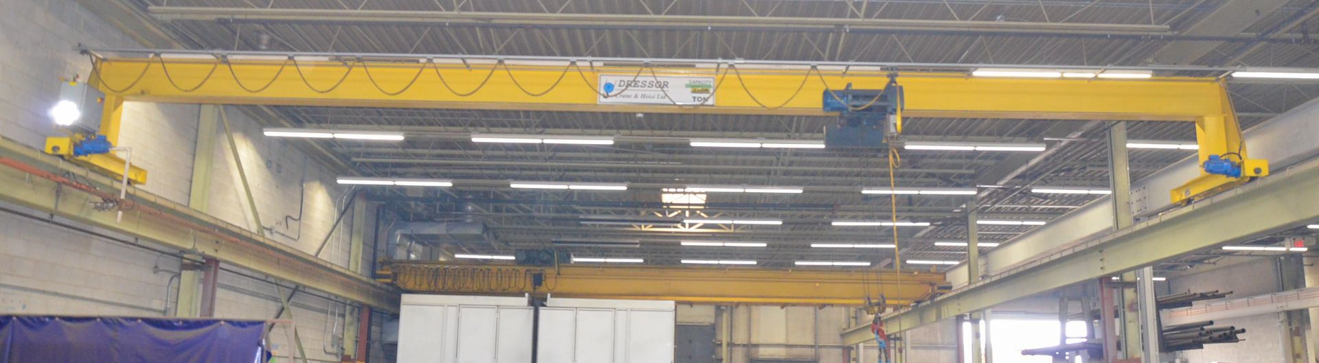 DRESSOR (2015) 3 TON CAPACITY TOP RUNNING SINGLE GIRDER OVERHEAD BRIDGE CRANE WITH DEMAG