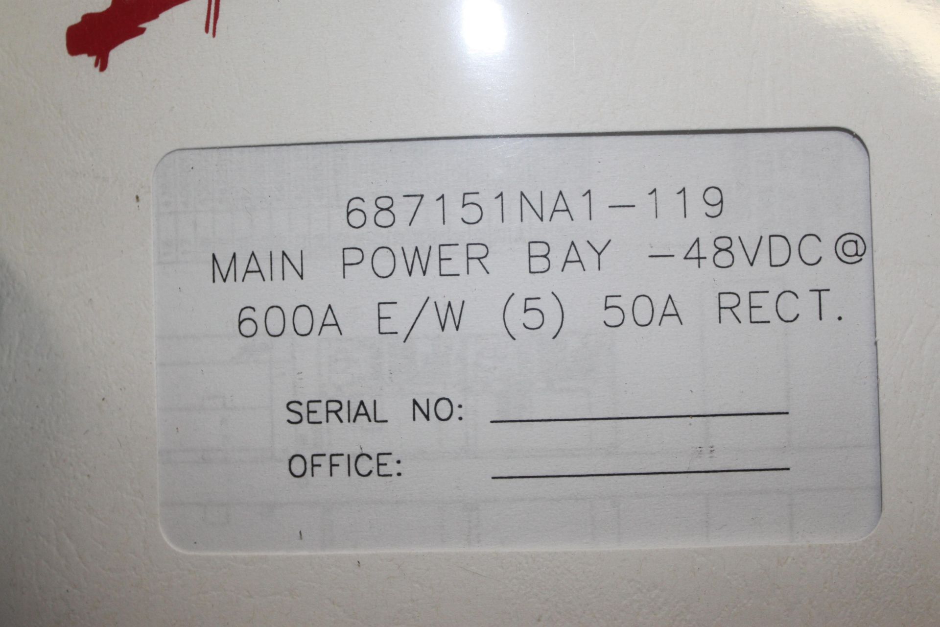 LOT/ (2) PECO II MODEL PEC 151N-A1 DC POWER SYSTEMS WITH 48VDC/600AMP CAPACITY, S/N N/A [RIGGING FEE - Image 3 of 5