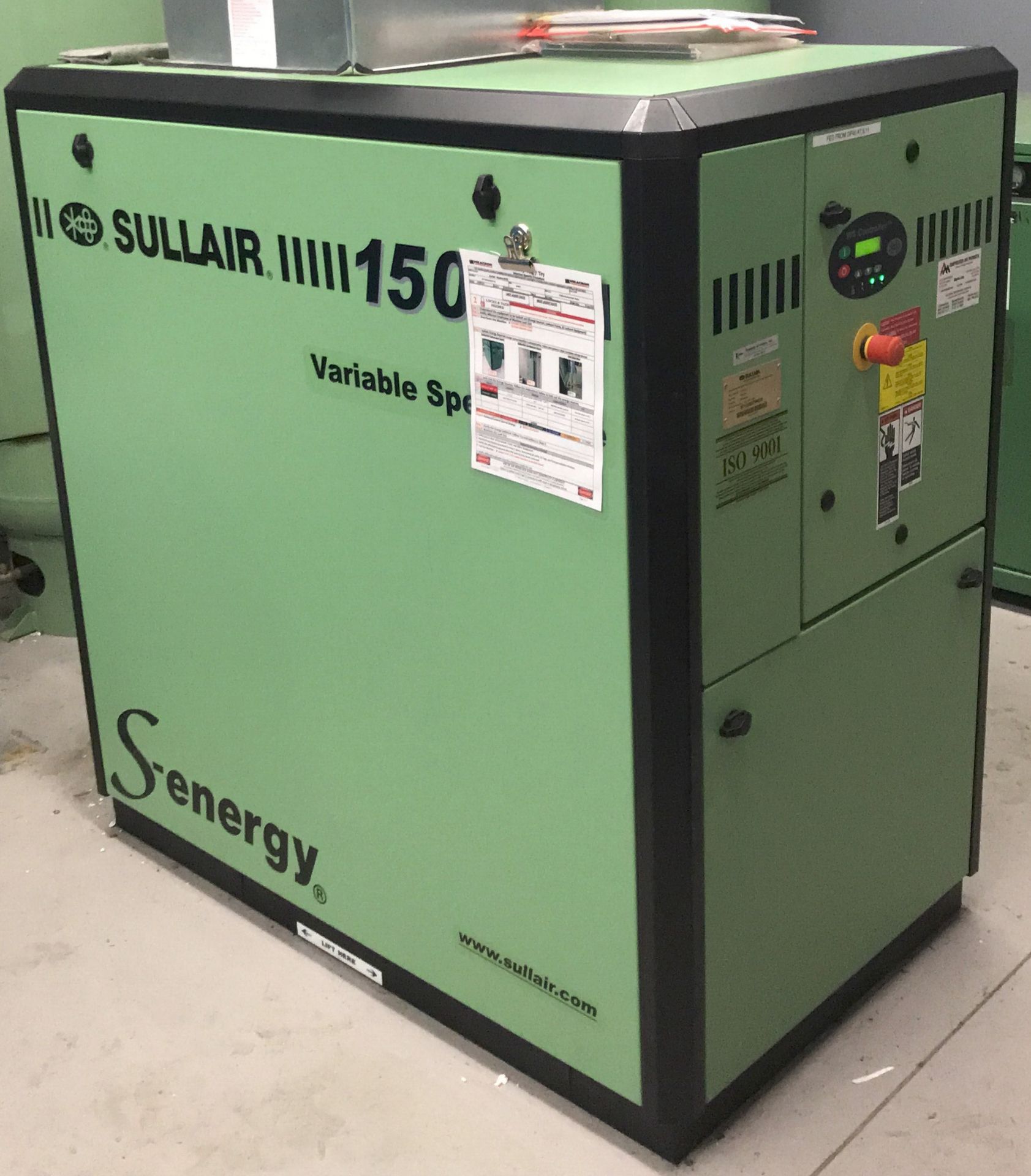 SULLAIR (2012) 1509EV/A 20 HP ROTARY SCREW AIR COMPRESSOR WITH 125 PSIG, 80.9 ACFM, S/N: